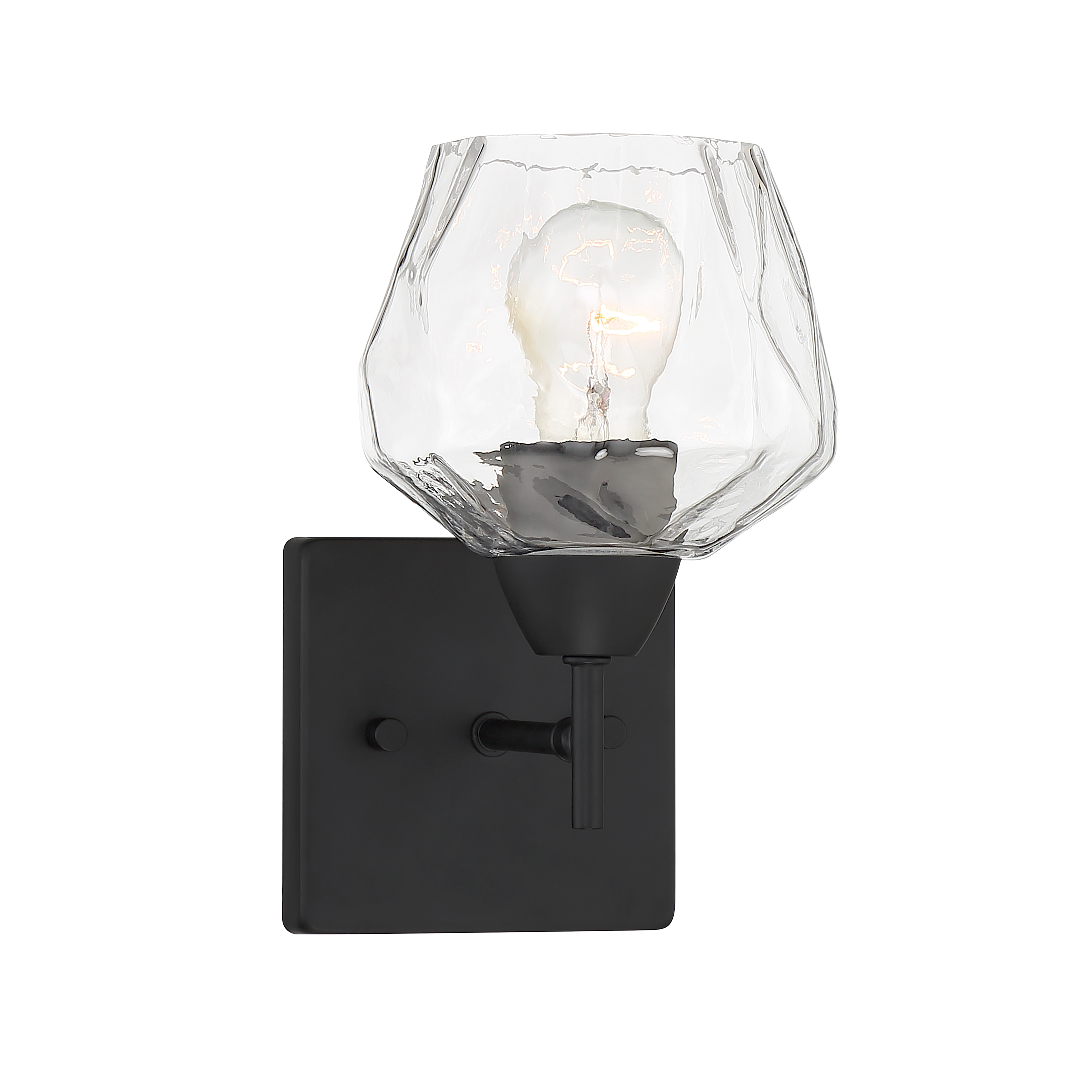 1 Light Bath in Coal Finish with Clear Glass