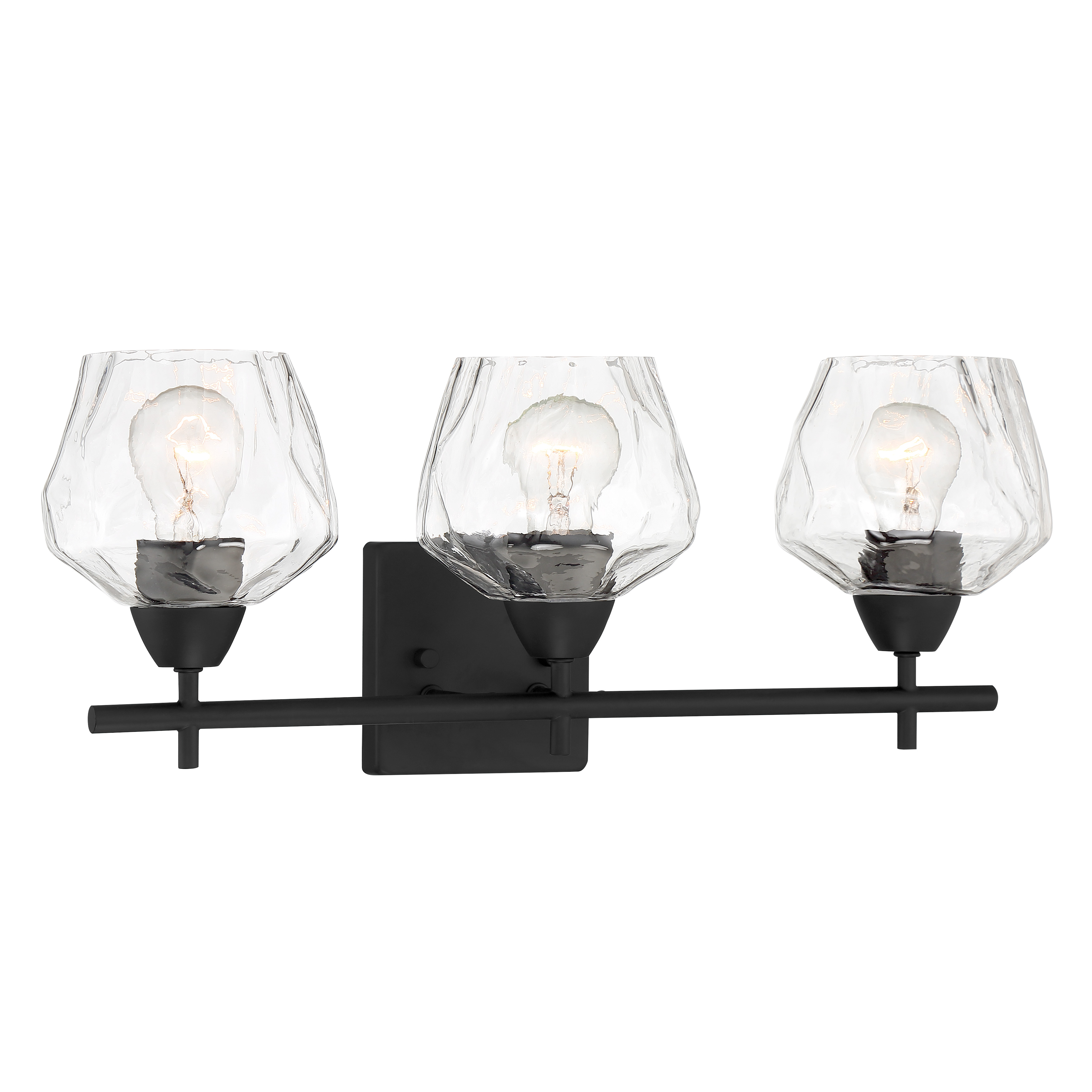3 Light Bath in Coal Finish with Clear Glass