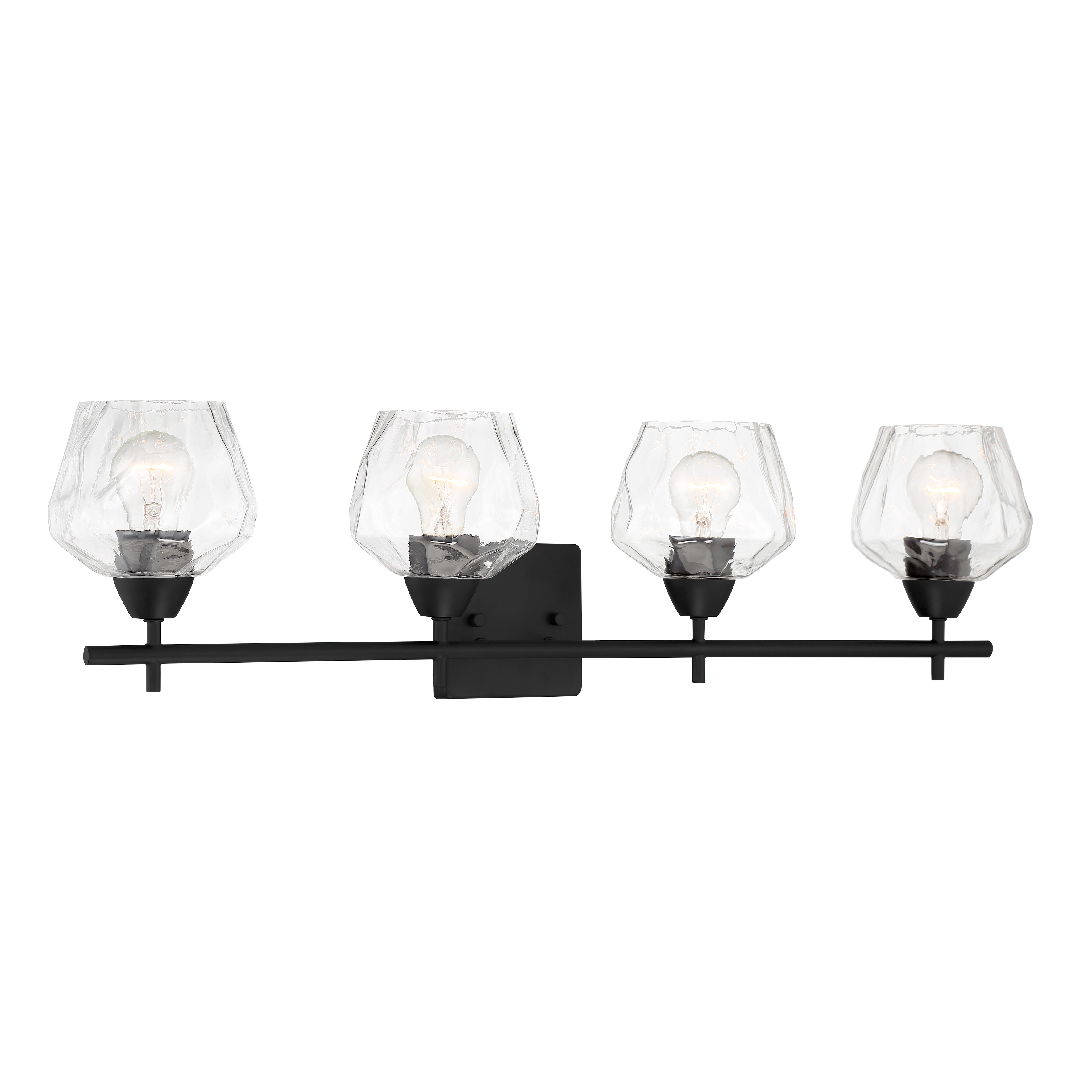 4 Light Bath in Coal Finish with Clear Glass