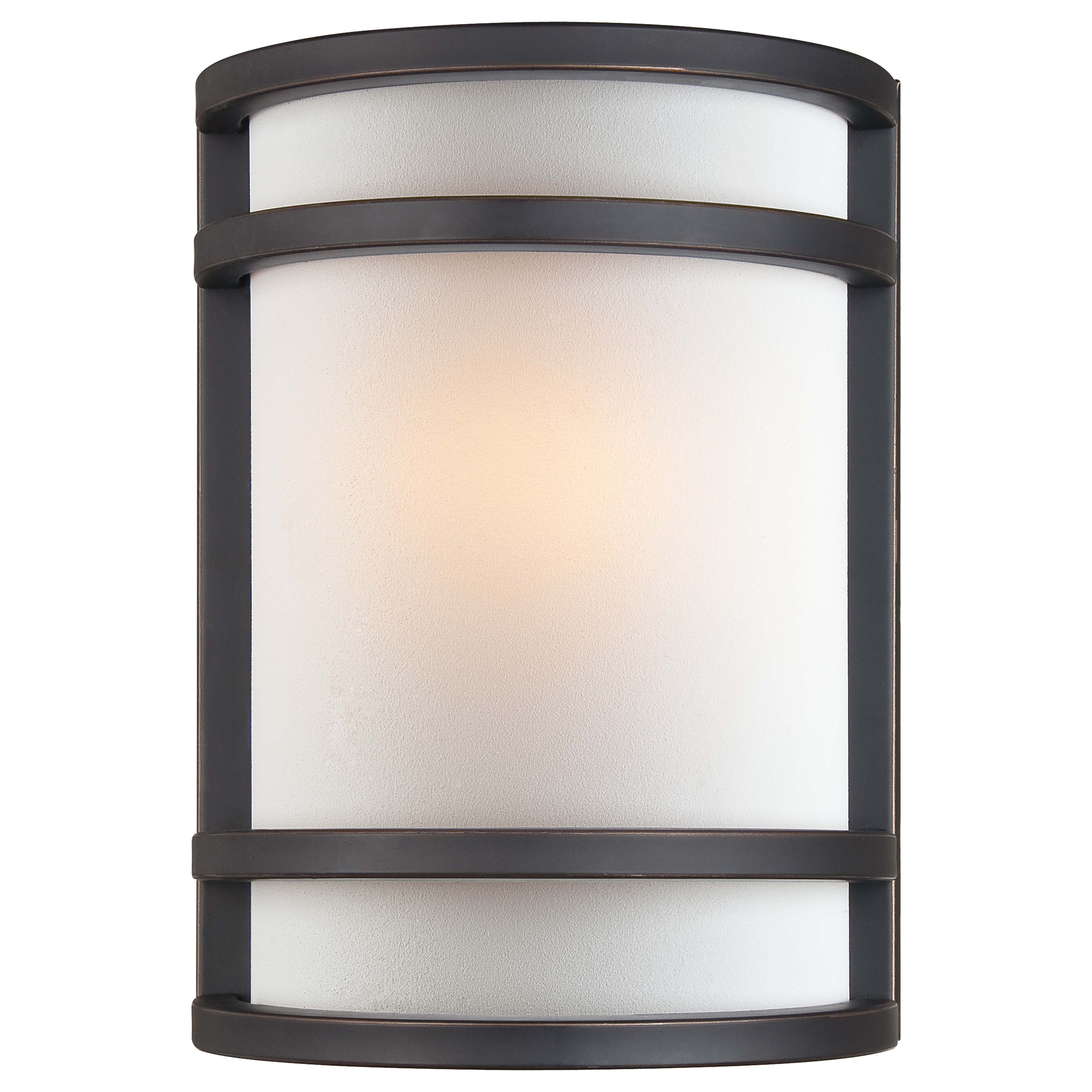 This compact wall sconce combines timeless design with practical functionality. The Dark Restoration Bronze finish and French Scavo glass create warm, diffused lighting perfect for intimate spaces. ADA compliant and dimmable for versatility.