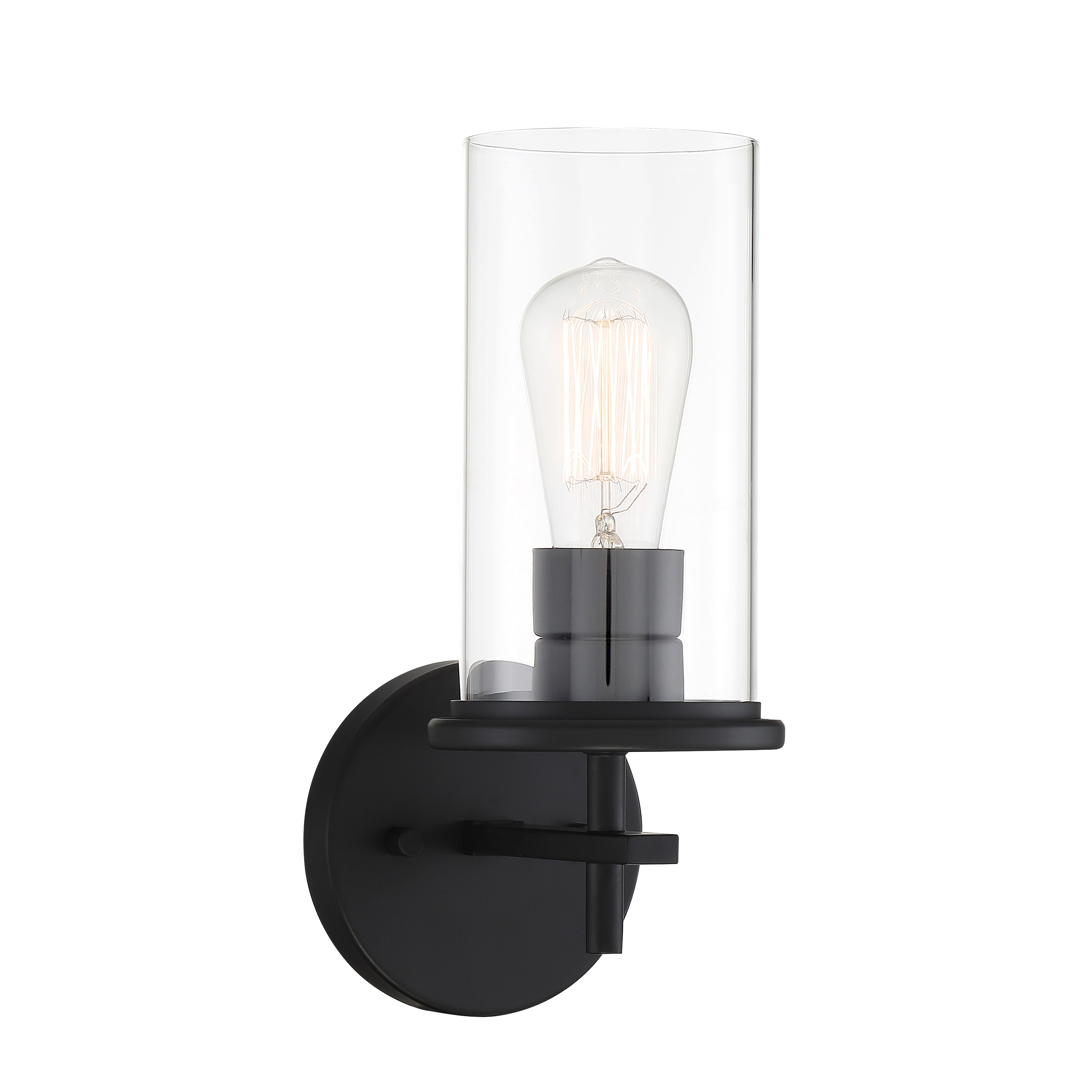 1 Light Bath in Coal Finish with Clear Glass