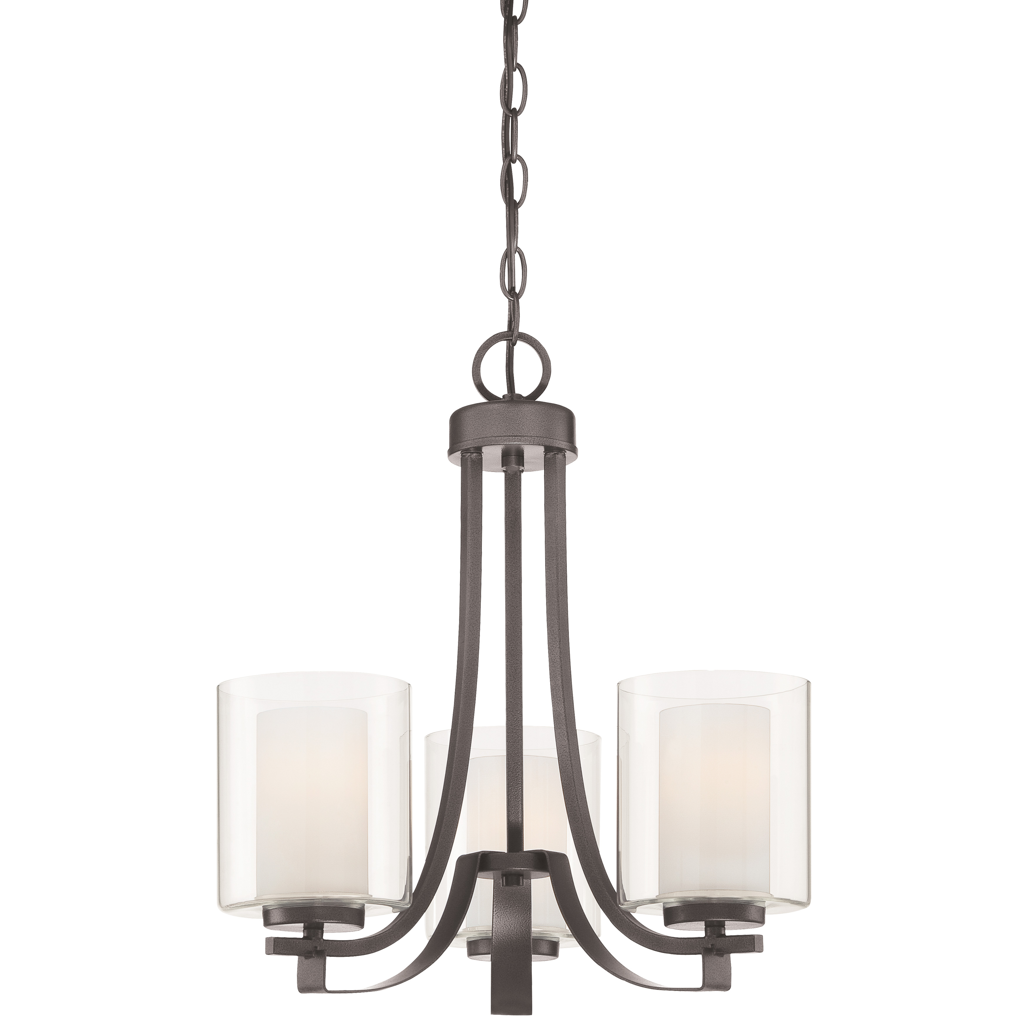The Parsons Studio mini chandelier combines smoked iron finish with mixed glass shades for a sophisticated transitional look. At 18 inches wide, it's perfectly scaled for smaller dining areas, breakfast nooks, or bedrooms.