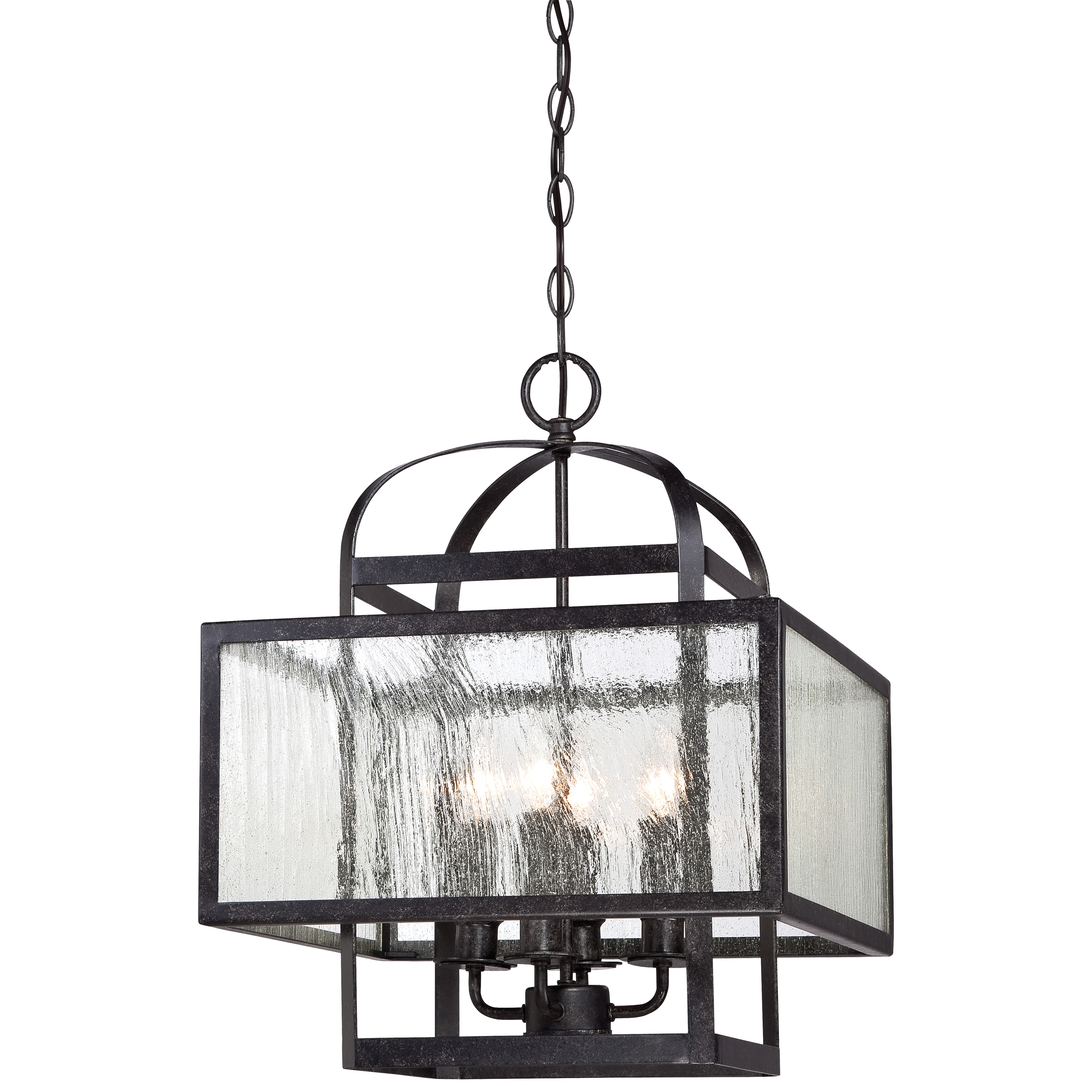 The Camden Square mini chandelier brings refined style to smaller spaces with its aged charcoal finish and clear seeded glass. Perfect for intimate dining areas or kitchen islands, this 4-light fixture balances traditional elegance with modern industrial appeal.