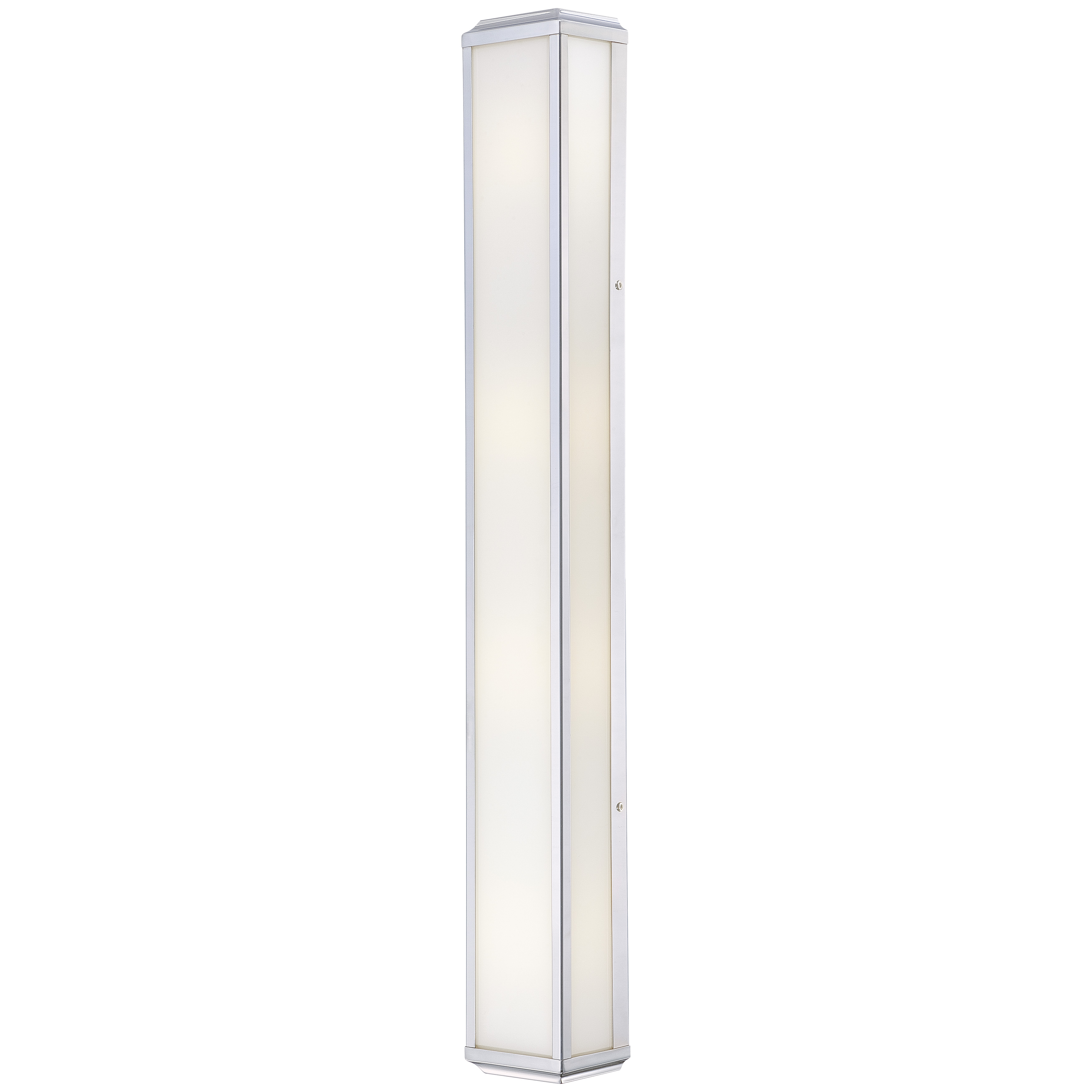 The Daventry 4-Light Bath fixture combines traditional elegance with practical functionality. Its 37-inch width provides excellent illumination for larger vanities, while the polished nickel finish and white glass shades create a timeless look. ADA compliant design ensures accessibility without compromising style.