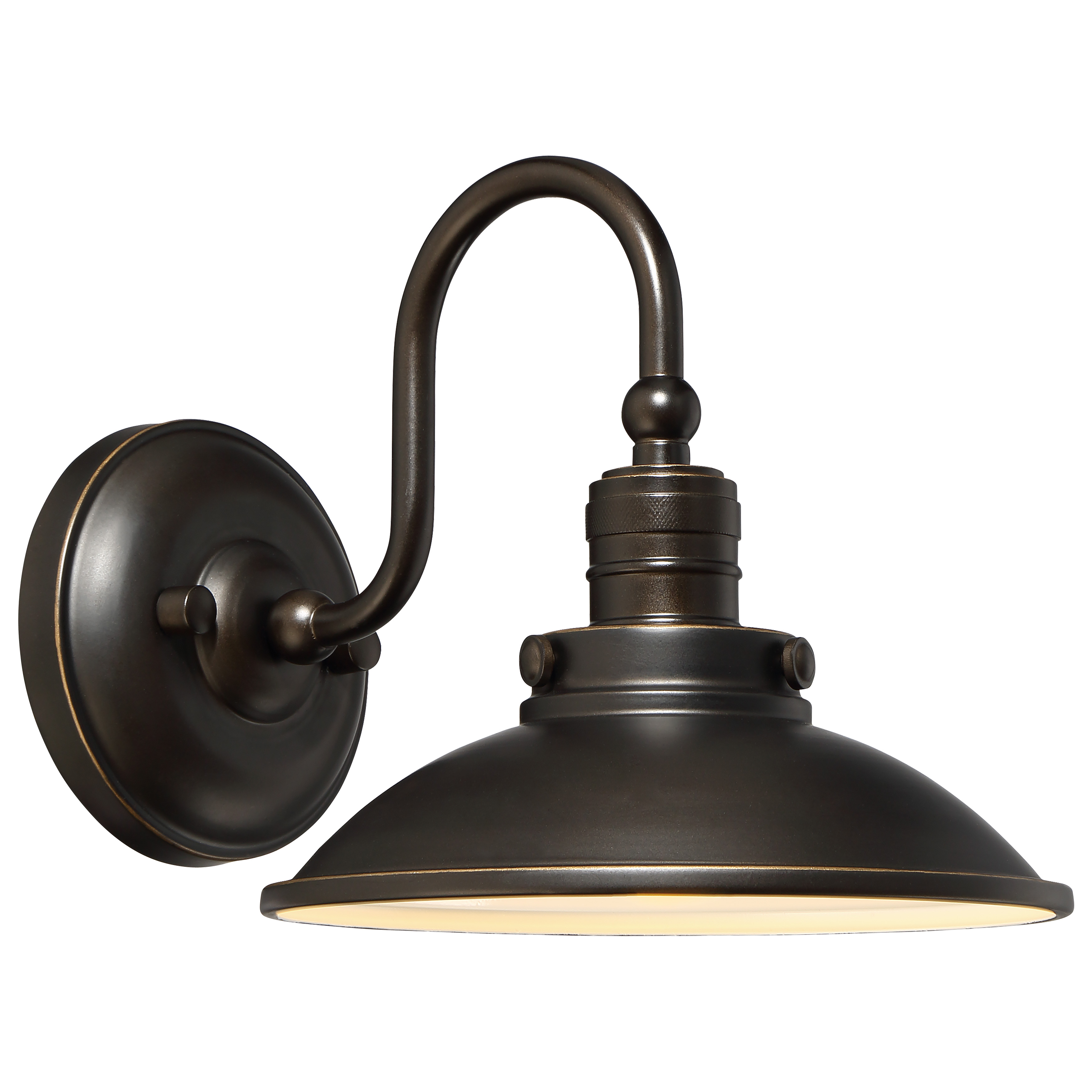 LED Light Wall Mount in Oil Rubbed Bronze W/Gold Highlights