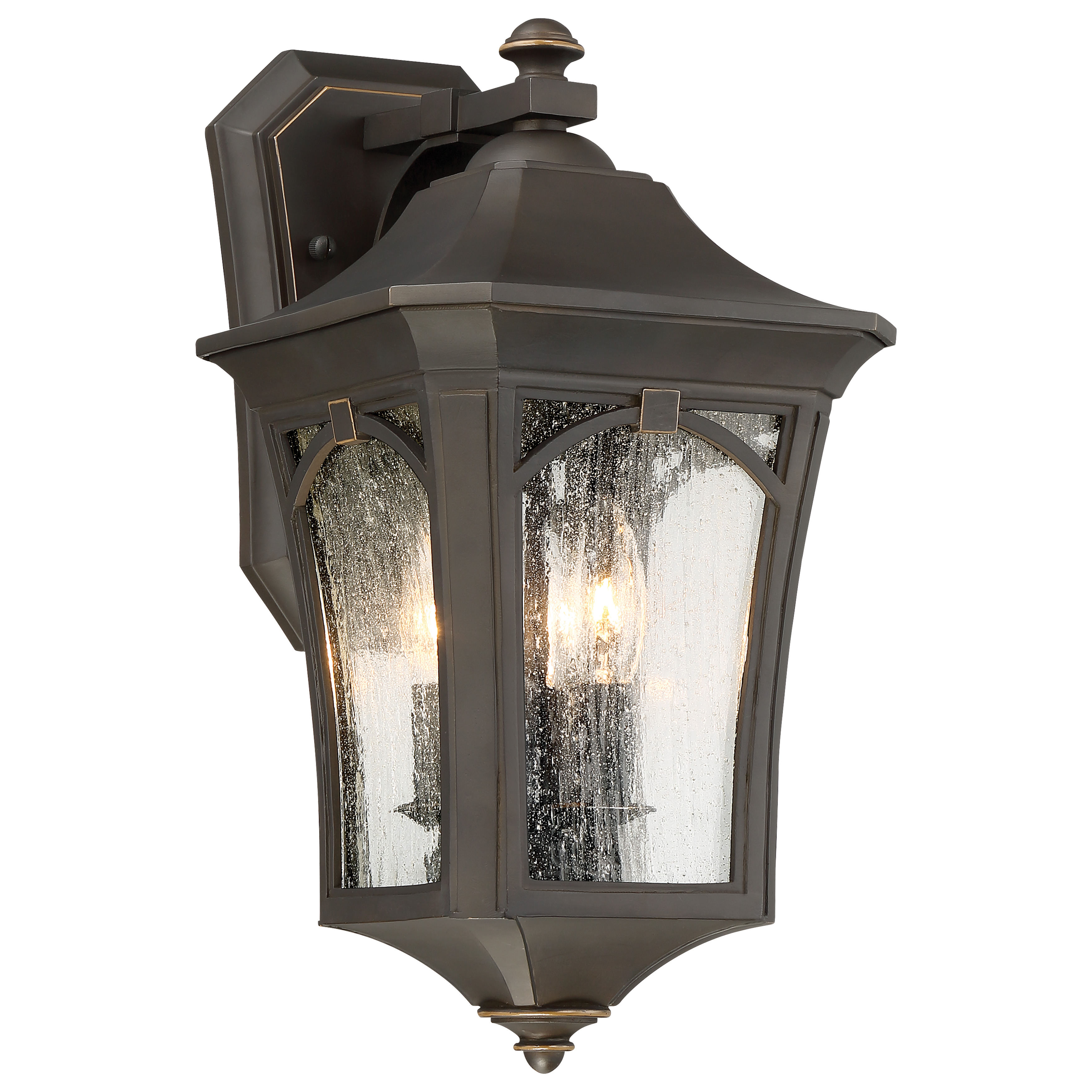 3 Light Wall Mount in Oil Rubbed Bronze with Gold Highlights