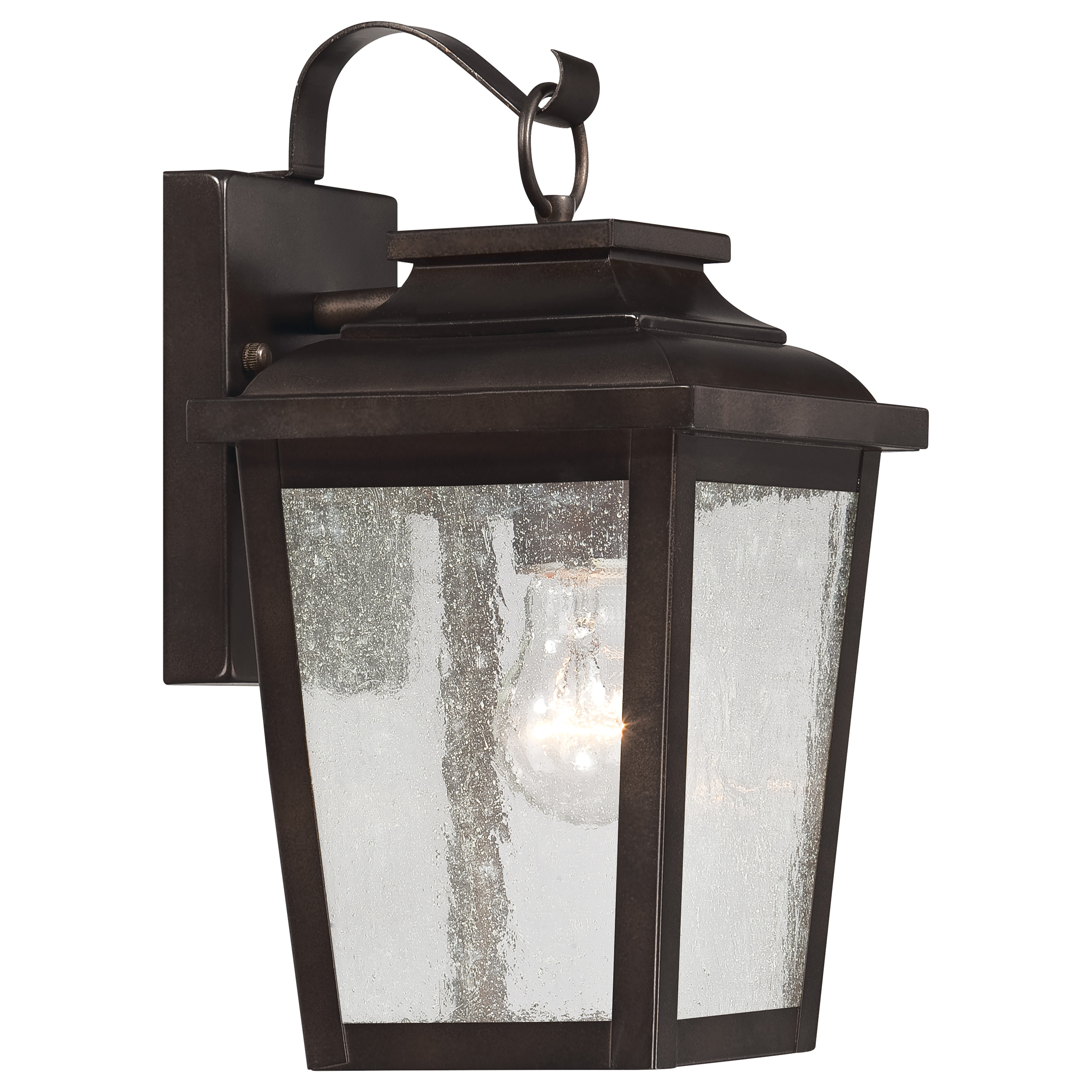 1 Light Wall Mount in Chelesa Bronze™ Finish with Clear Seeded Glass