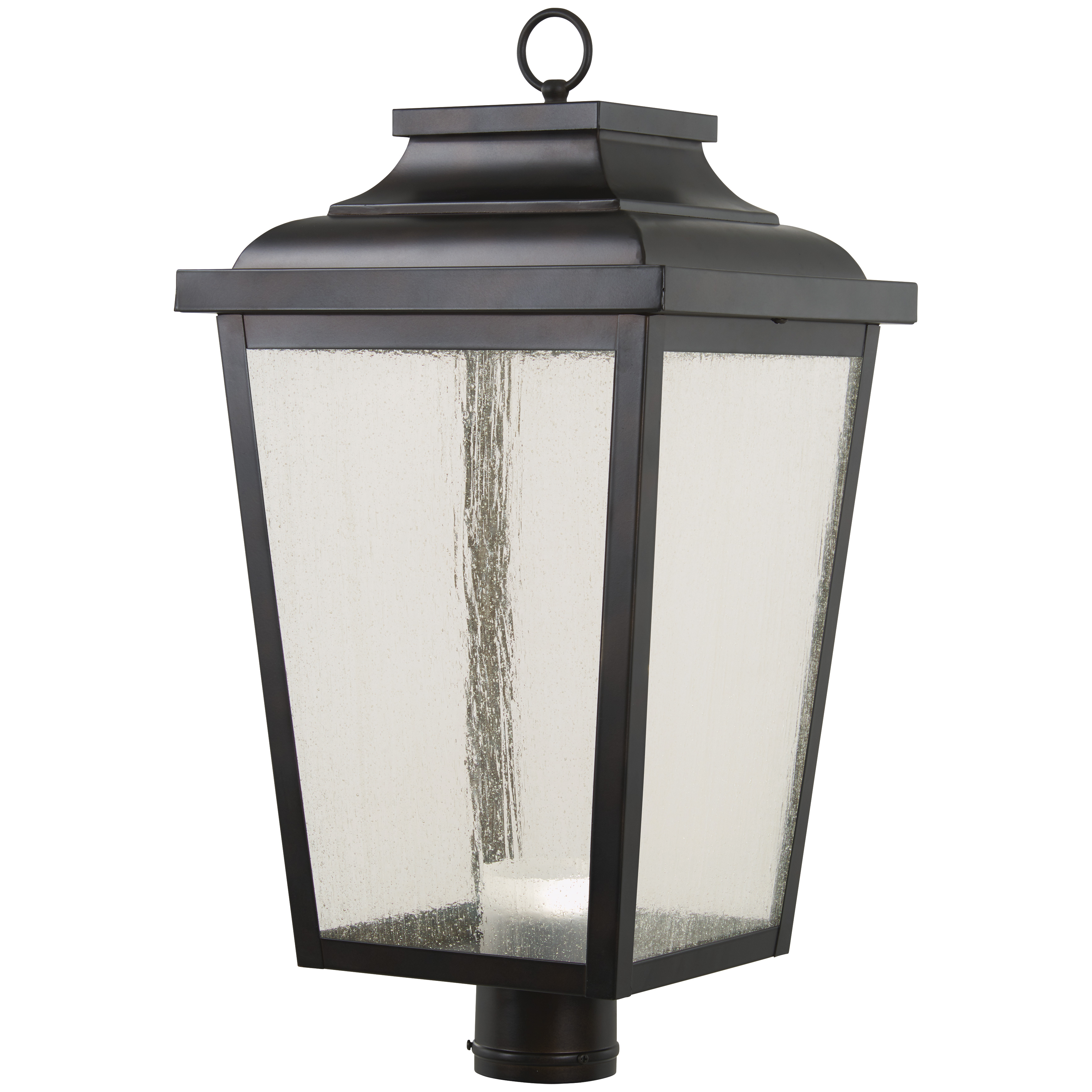 LED XL Post Mount Light in Chelesa Bronze™ Finish with Clear Seeded Glass