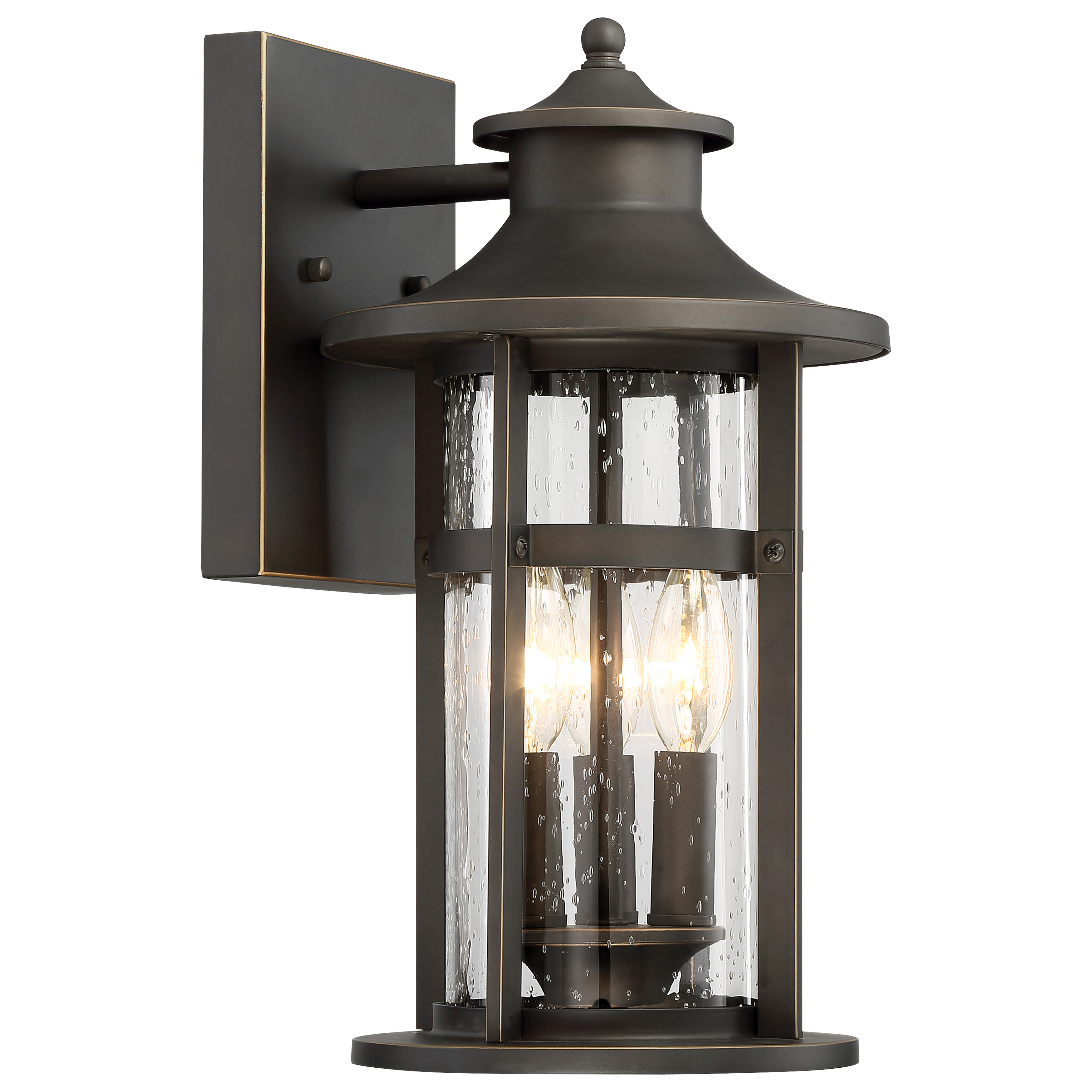 Wall Mount in Oil Rubbed Bronze with Gold Highlights