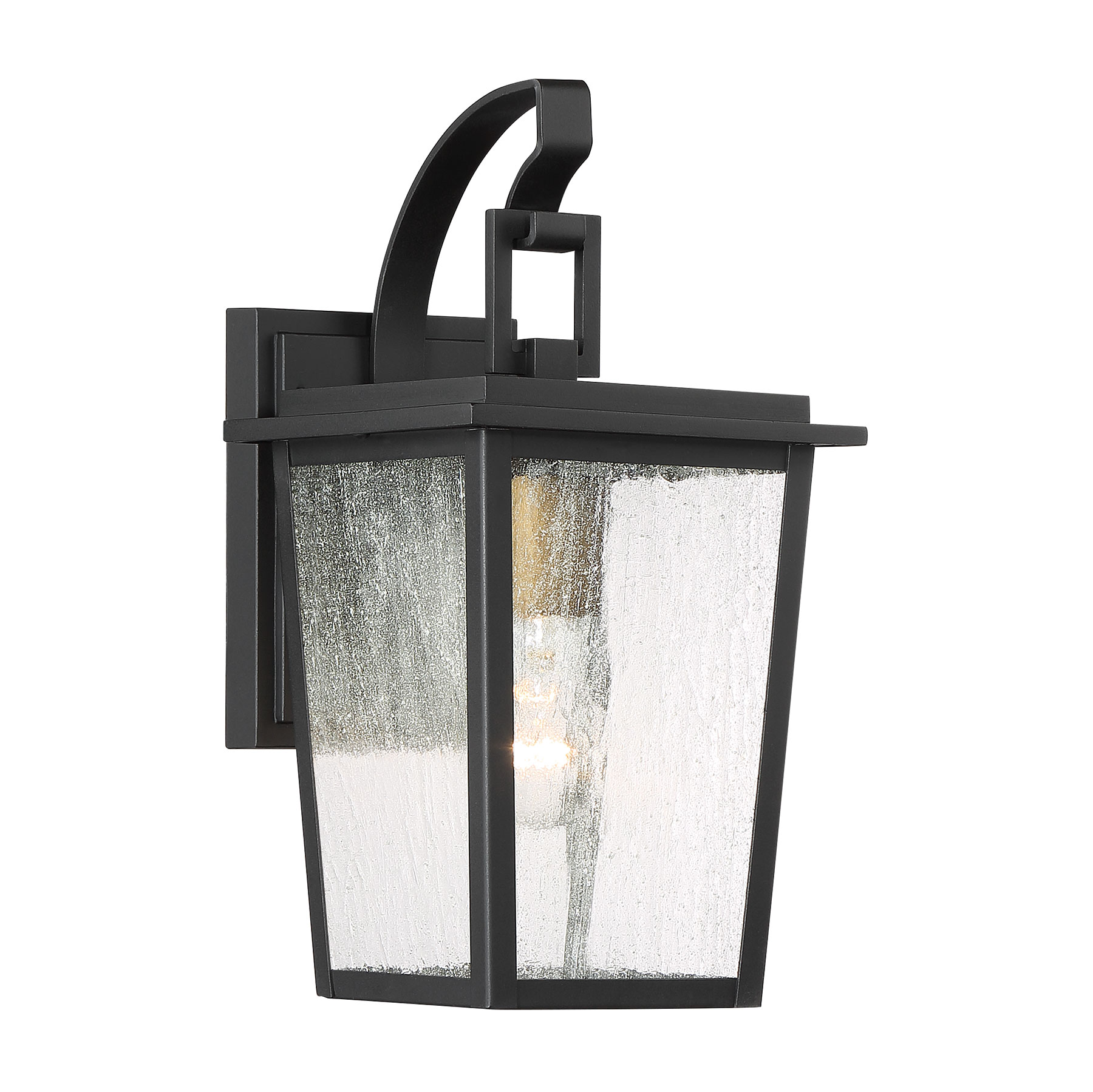 1 Light Wall Mount in Sand Coal Finish with Clear Seeded Glass and Interchangeable Burnt Gold or Sand Coal Candle Sleeves (included)