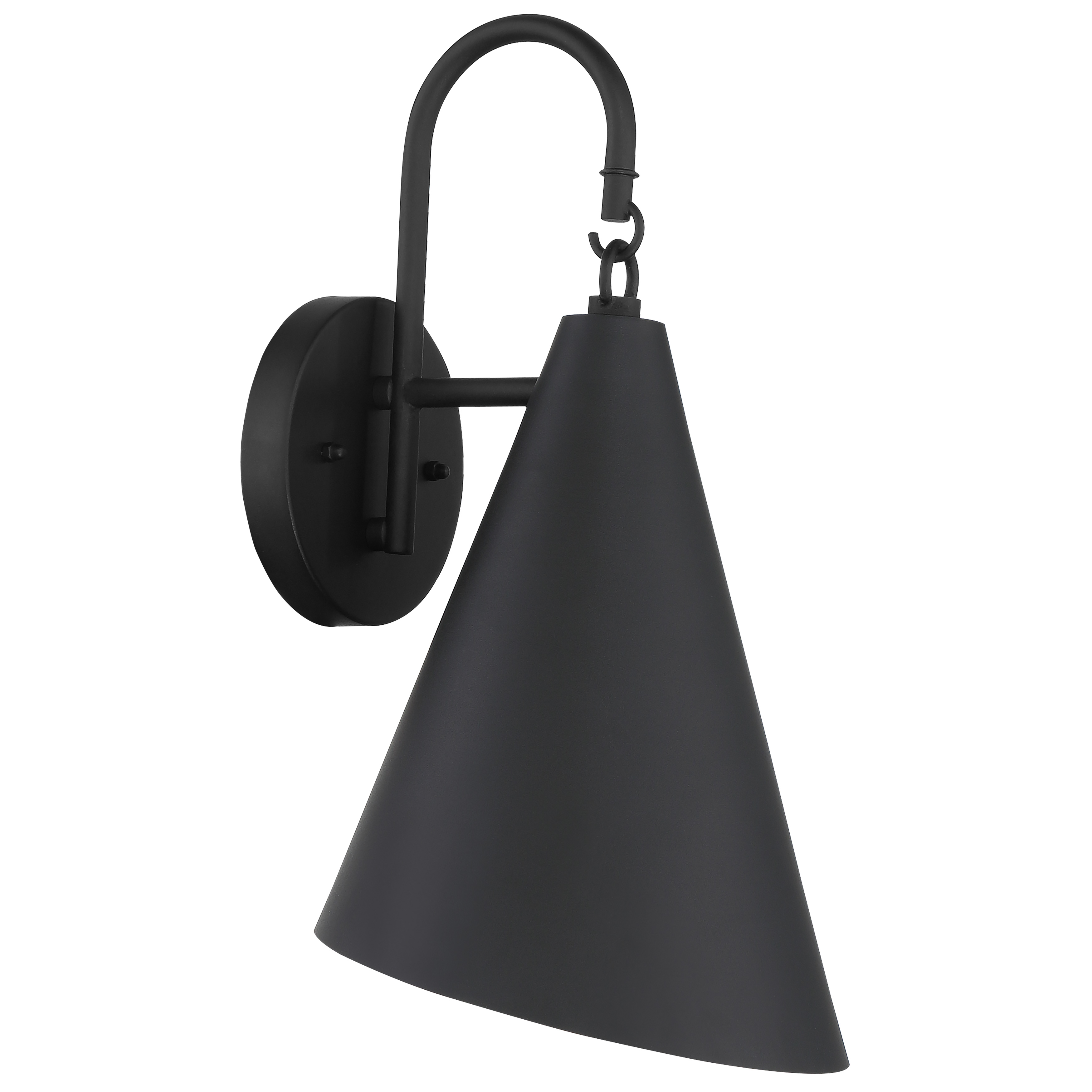 1 Light 15.5" Height Outdoor Fixture with Metal Shade in Sand Coal Finish