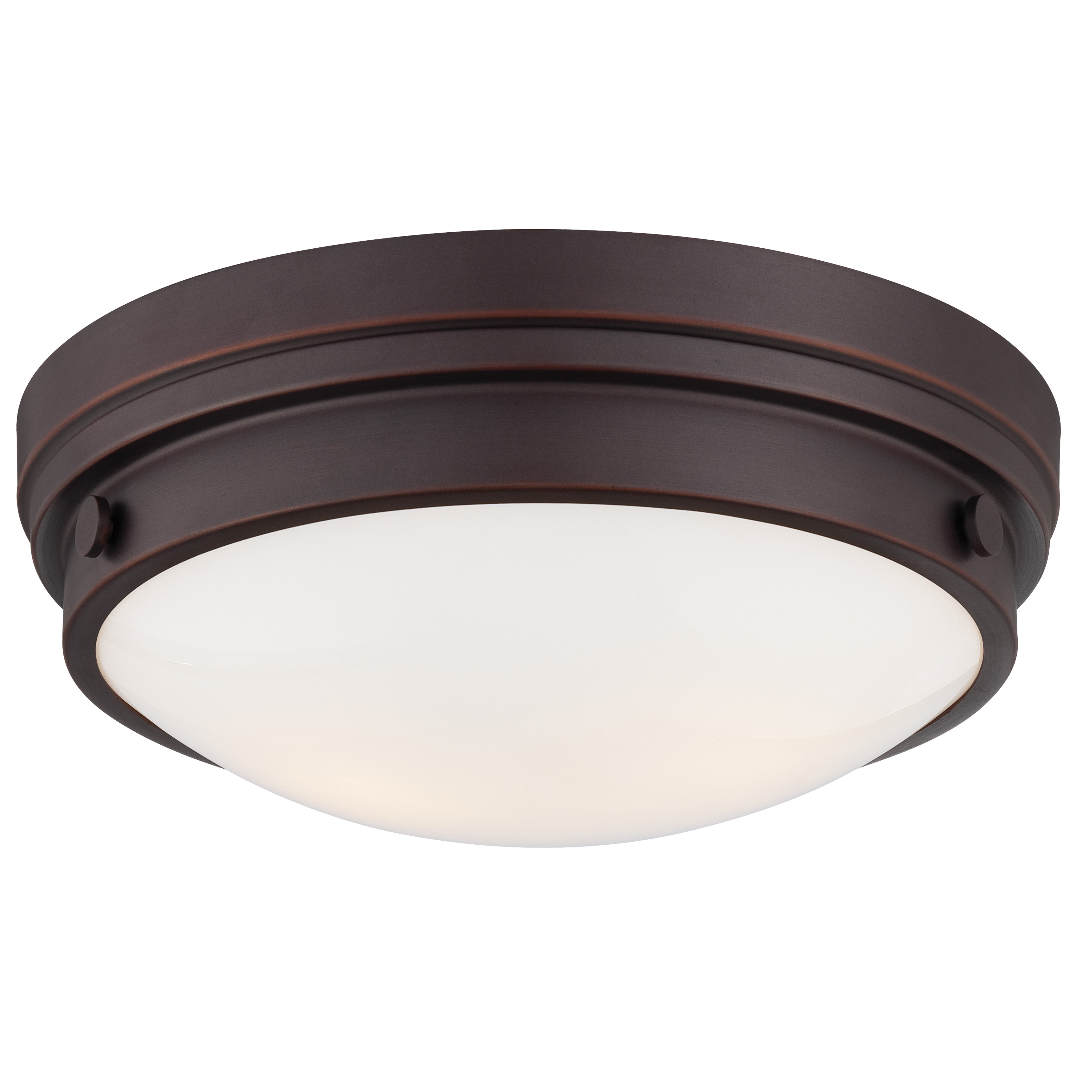This 2-light flush mount offers traditional styling in a low-profile design, perfect for rooms with standard ceiling heights. The Lathan Bronze finish paired with clear glass shades provides warm ambient lighting.