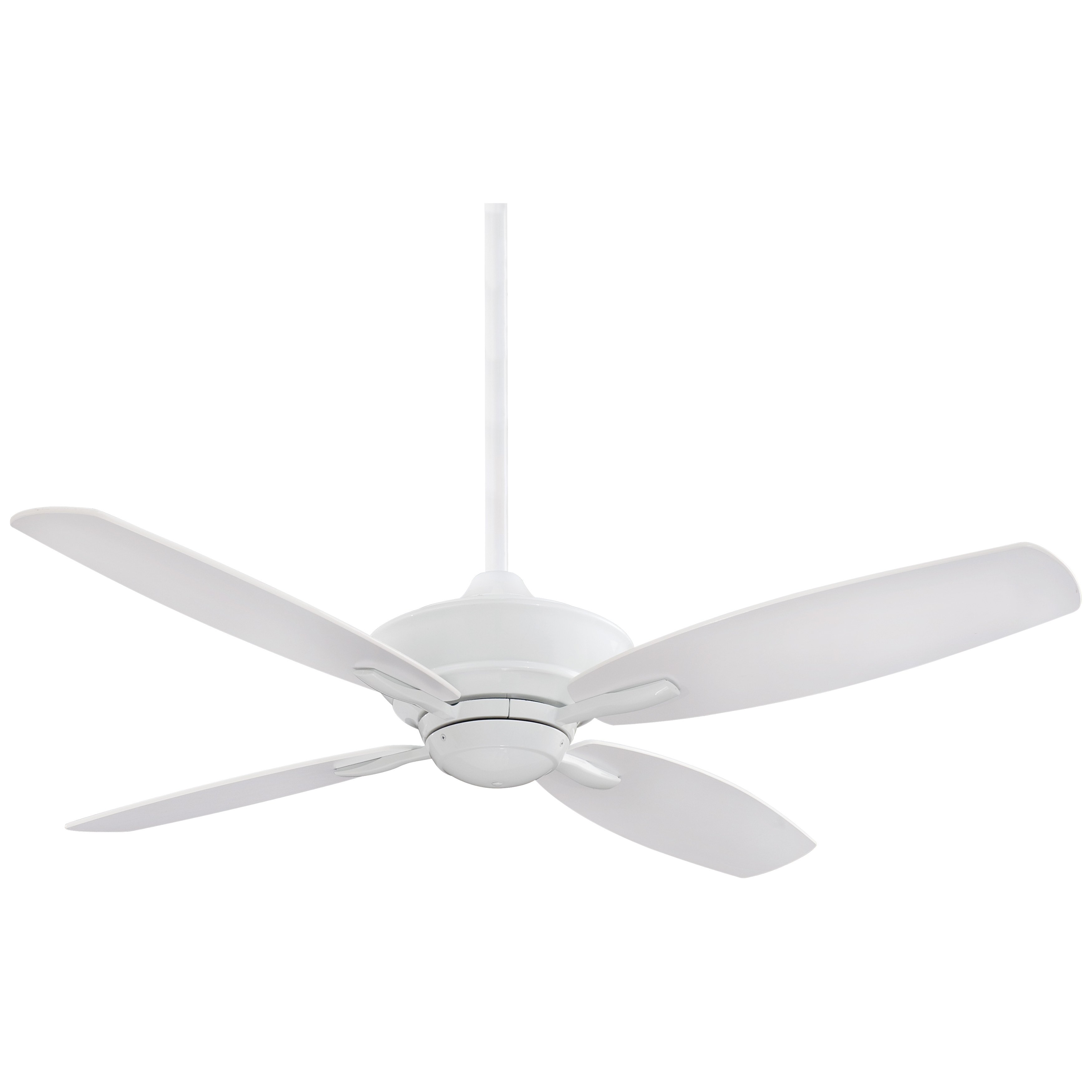 The New Era ceiling fan delivers reliable airflow in a crisp white finish that complements contemporary and transitional interiors. Its 52-inch span suits medium-sized rooms with standard ceiling heights.