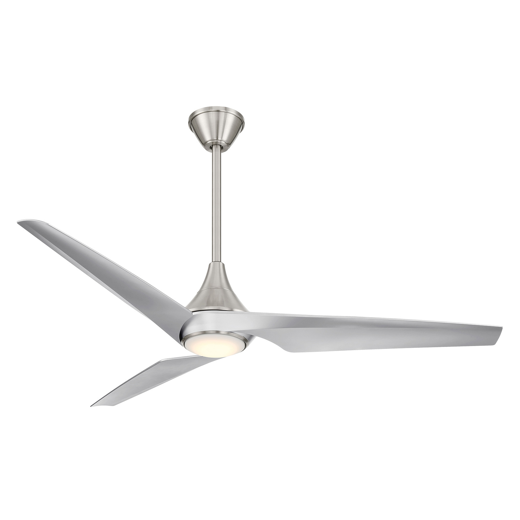 The Switch combines modern smart home technology with energy-efficient DC motor performance. Its 60-inch blade span and integrated 2134-lumen LED light make it ideal for large spaces, while dual mount capability offers installation flexibility.
