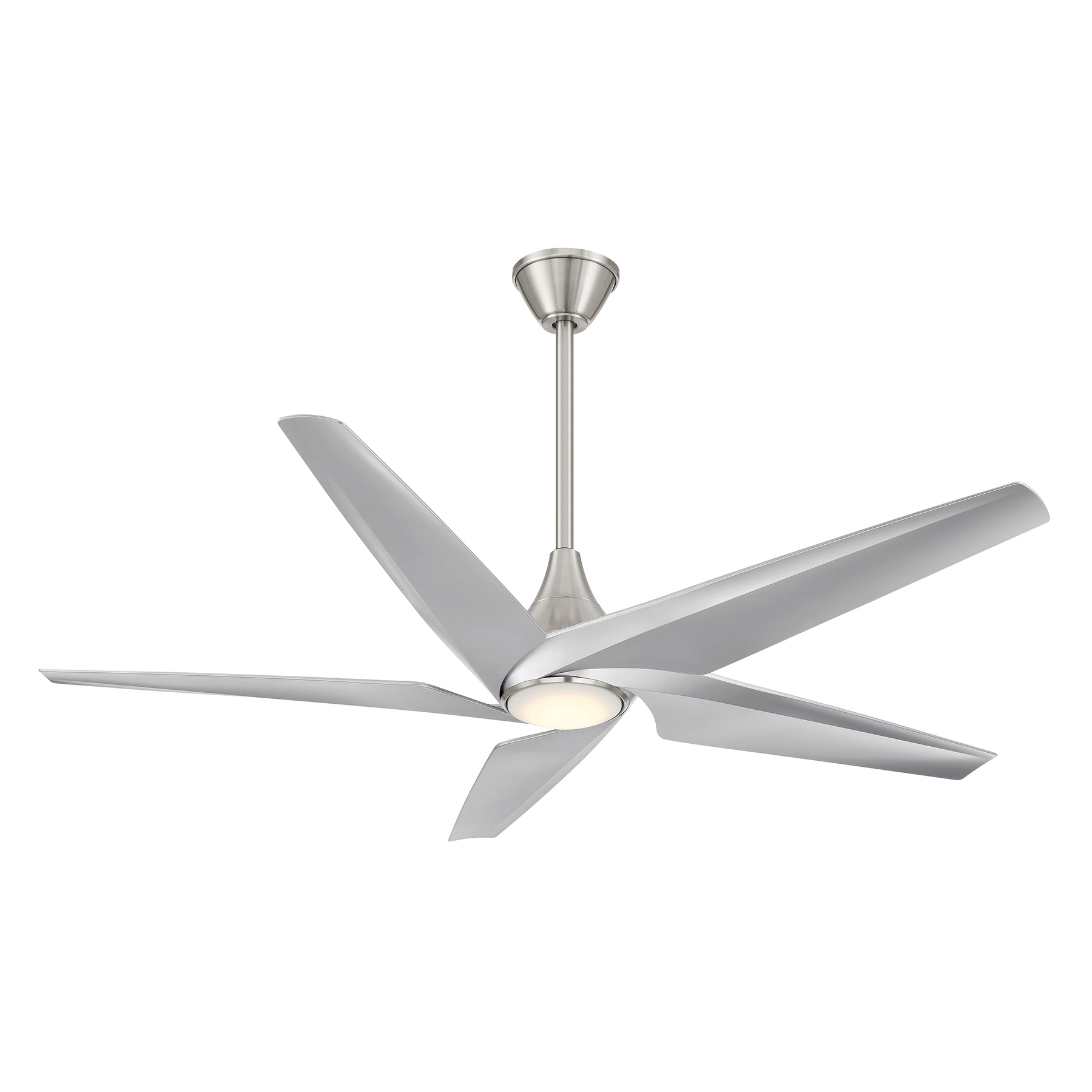 The Switch 60" combines modern smart technology with efficient DC motor performance and integrated LED lighting. Its dual mount capability and 60-inch blade span make it ideal for large spaces requiring both cooling and illumination.