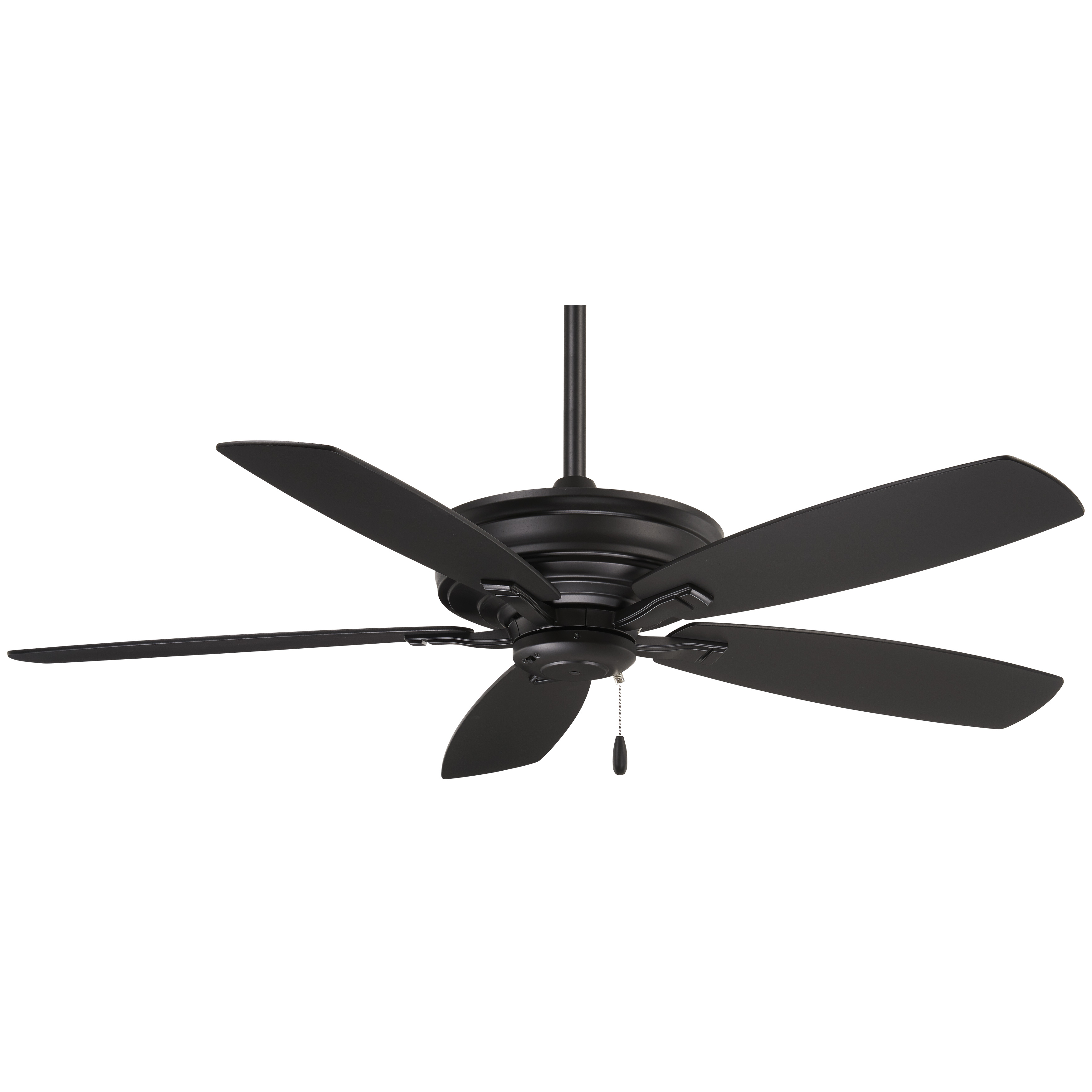 The Kafé ceiling fan combines industrial aesthetics with functional cooling in a 52-inch design. Featuring a distinctive coal finish and plywood blades with 12-degree pitch, this AC motor fan delivers reliable airflow for medium-sized spaces.