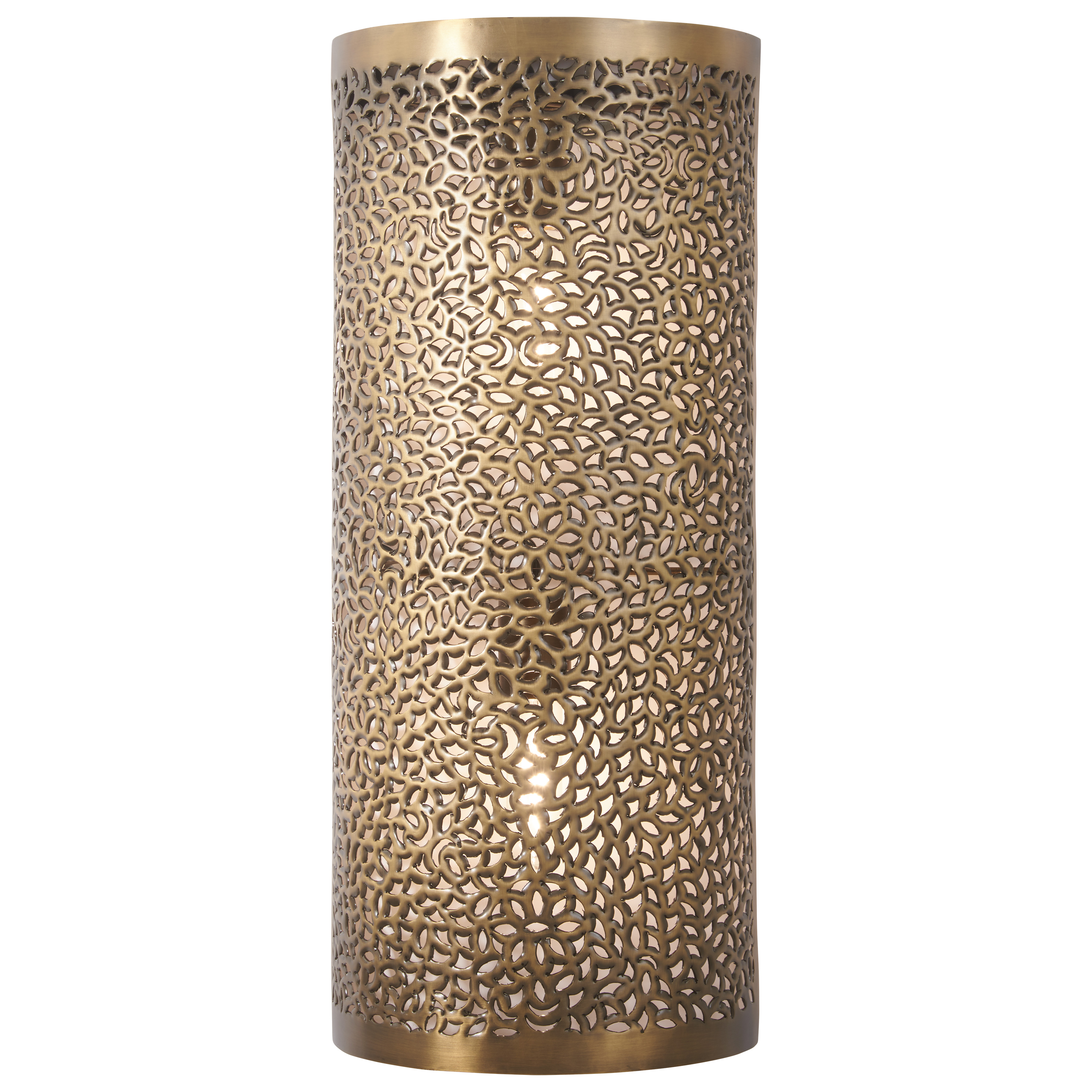 The Moradabad wall sconce brings artisanal craftsmanship to your space with its handcrafted gilded brass finish from India. At 24 inches tall, this statement piece provides ambient lighting through two candelabra bulbs.