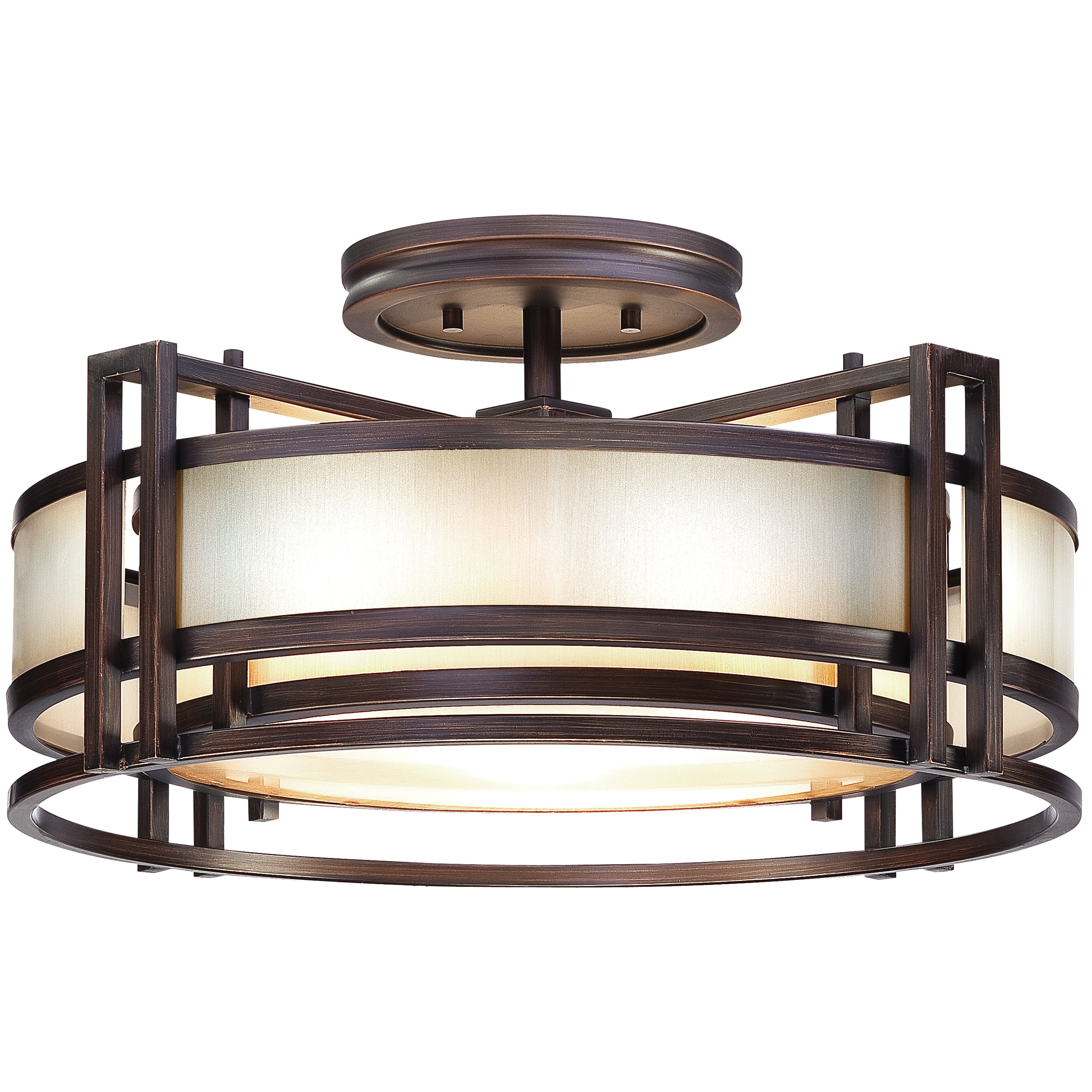 The Underscore 3-Light Semi-Flush combines transitional elegance with practical functionality. Its 22-inch width and Cimarron Bronze finish make it ideal for medium-sized spaces needing ambient lighting with style.
