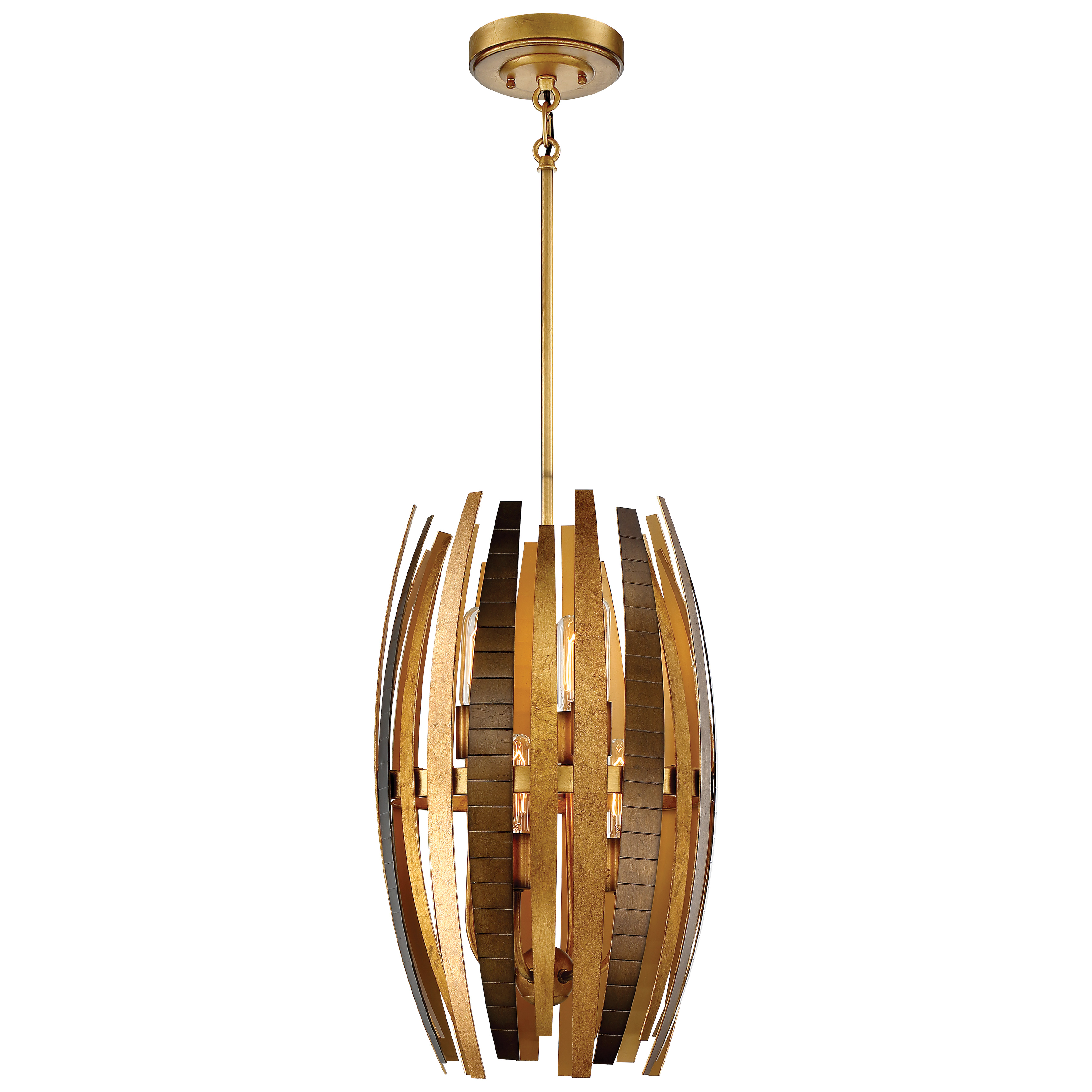 The Manitou pendant combines transitional elegance with contemporary appeal. Its Ardor Gold finish adds warmth and sophistication, while the 6-light configuration provides ample illumination for dining and gathering spaces.