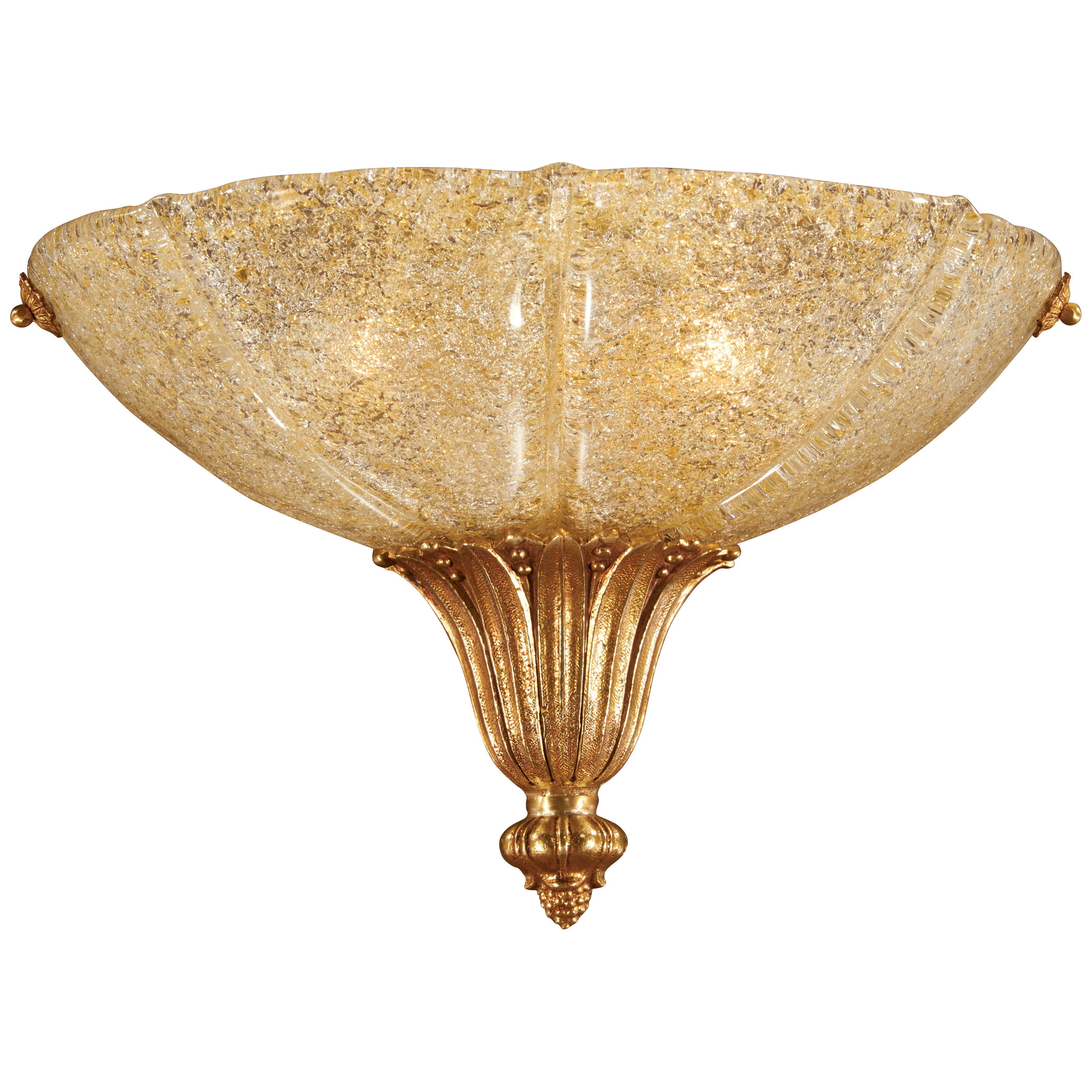This Metropolitan Collection wall sconce showcases Old World craftsmanship with handcrafted Spanish metalwork and authentic Murano glass. The French Gold finish adds warmth and sophistication to transitional spaces.