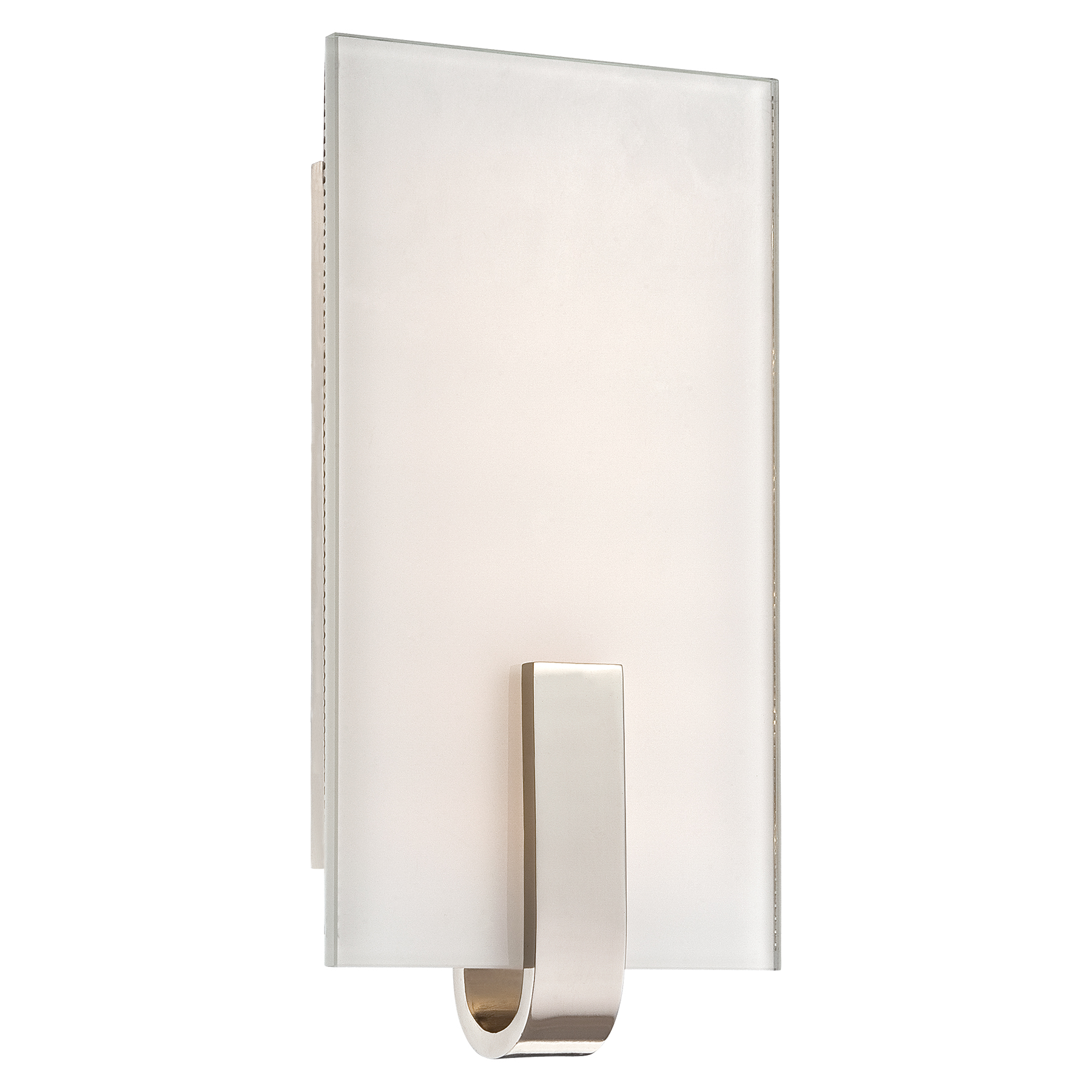This sleek transitional wall sconce combines polished nickel elegance with modern LED efficiency. ADA-compliant design makes it ideal for accessible spaces, while the clear glass with white interior provides soft, diffused illumination.