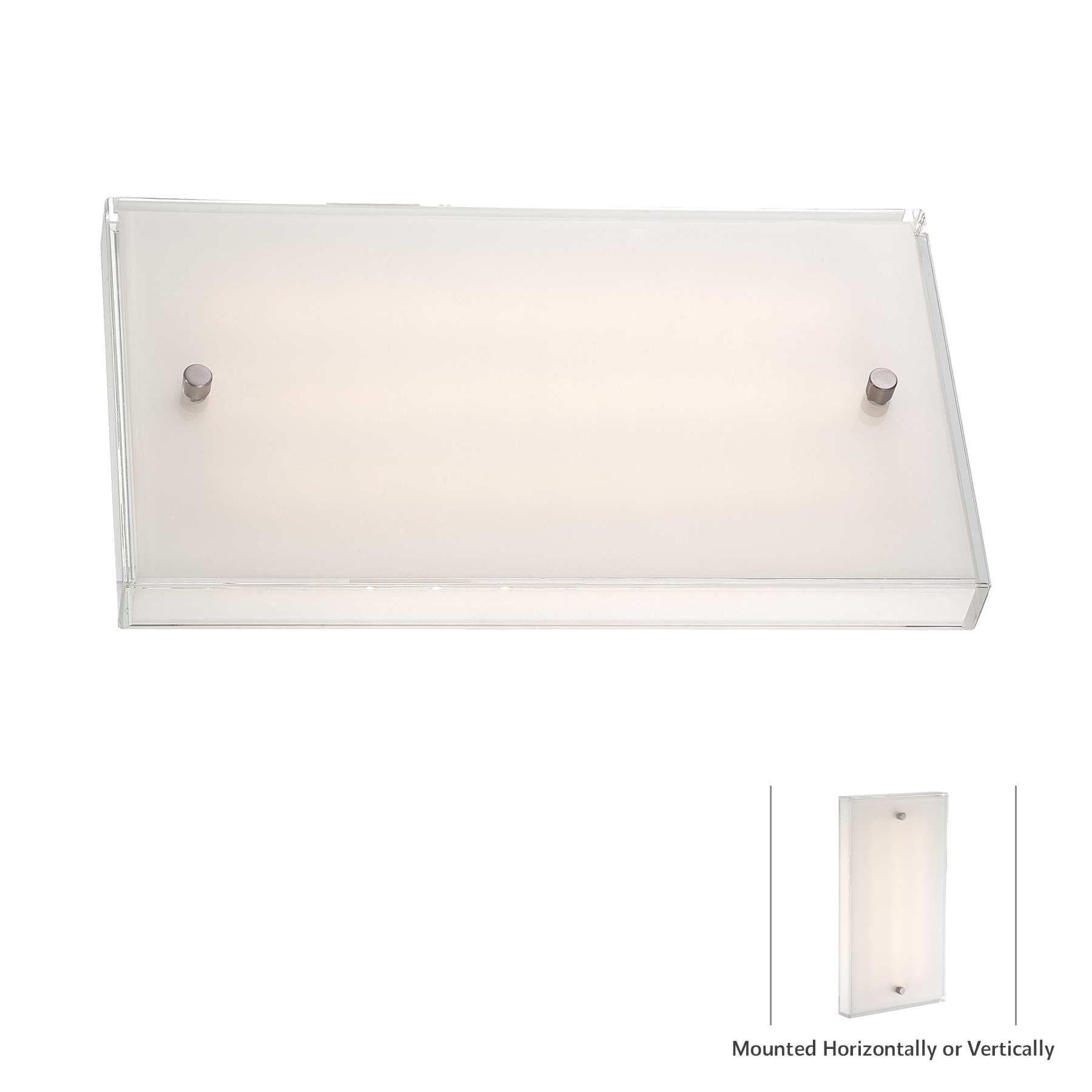 This compact wall sconce combines transitional styling with modern LED efficiency. The brushed nickel finish and mitered glass shade deliver clean, contemporary appeal while the exceptional 98 CRI ensures true color accuracy.
