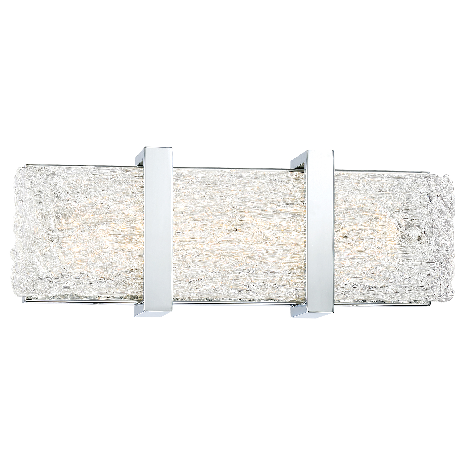 The Forest Ice II combines traditional elegance with modern LED efficiency. Its clear artisan glass and polished chrome finish deliver 999 lumens with exceptional 93 CRI color rendering, perfect for grooming tasks.