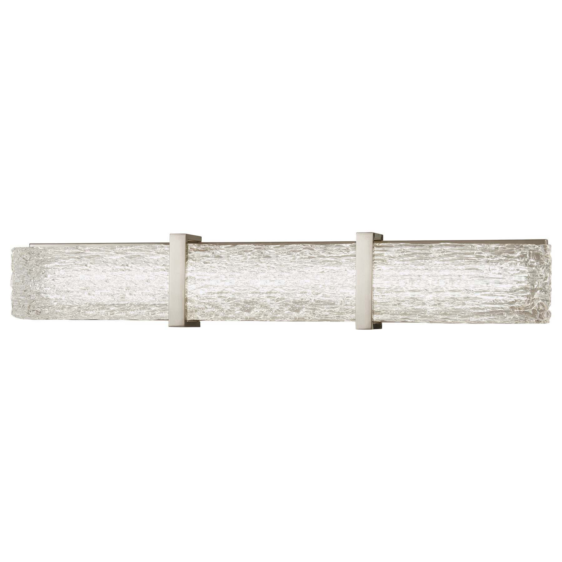 The Forest Ice II combines transitional styling with modern LED efficiency. Its 33-inch width and clear artisan glass create sophisticated illumination, while ADA compliance and high CRI make it ideal for functional bathroom spaces.