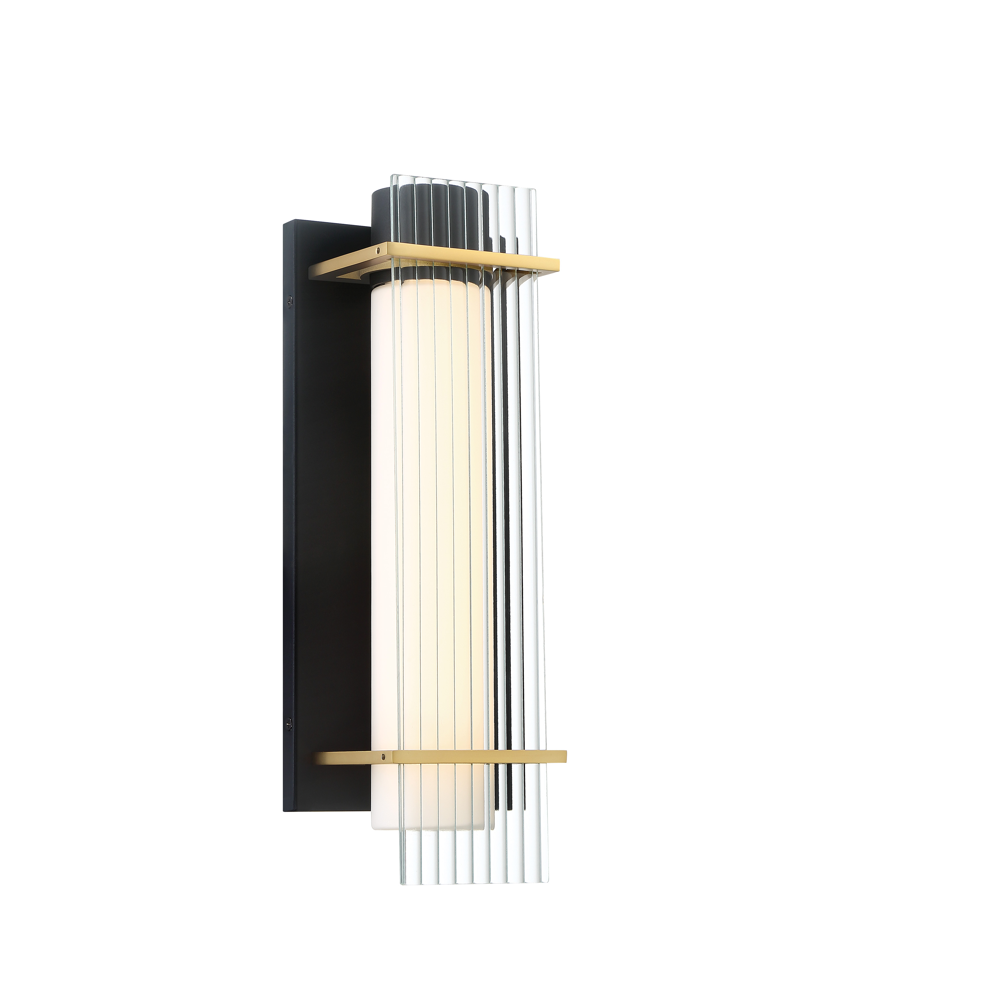 The Midnight Gold sconce combines classic traditional styling with contemporary LED technology. Its sand black finish with honey gold accents creates sophisticated contrast, while the high CRI of 94 ensures excellent color rendering indoors or out.