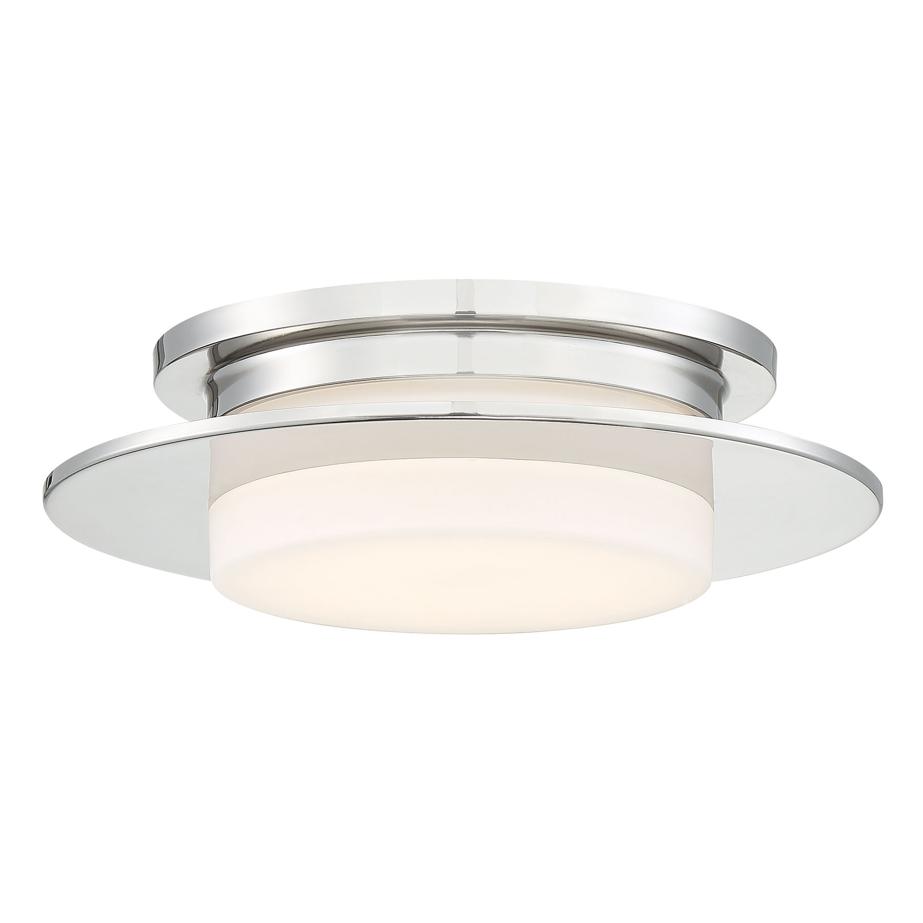 The Press LED Flush Mount combines contemporary design with practical functionality. Its compact 14-inch profile and 4-inch height make it ideal for spaces with lower ceilings or where a streamlined look is desired.
