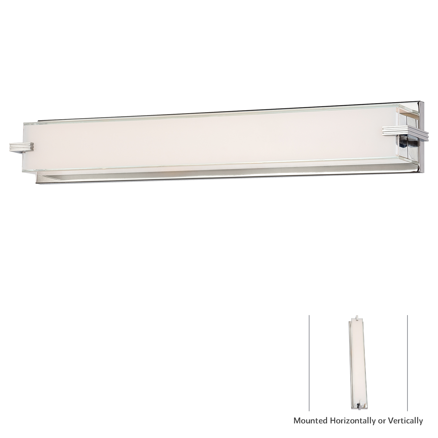 The Cubism LED Bath Light combines sleek chrome styling with high-performance LED technology. Its 30-inch width and 4,711 lumens provide excellent illumination for vanity tasks, while the 92 CRI ensures accurate color rendering.