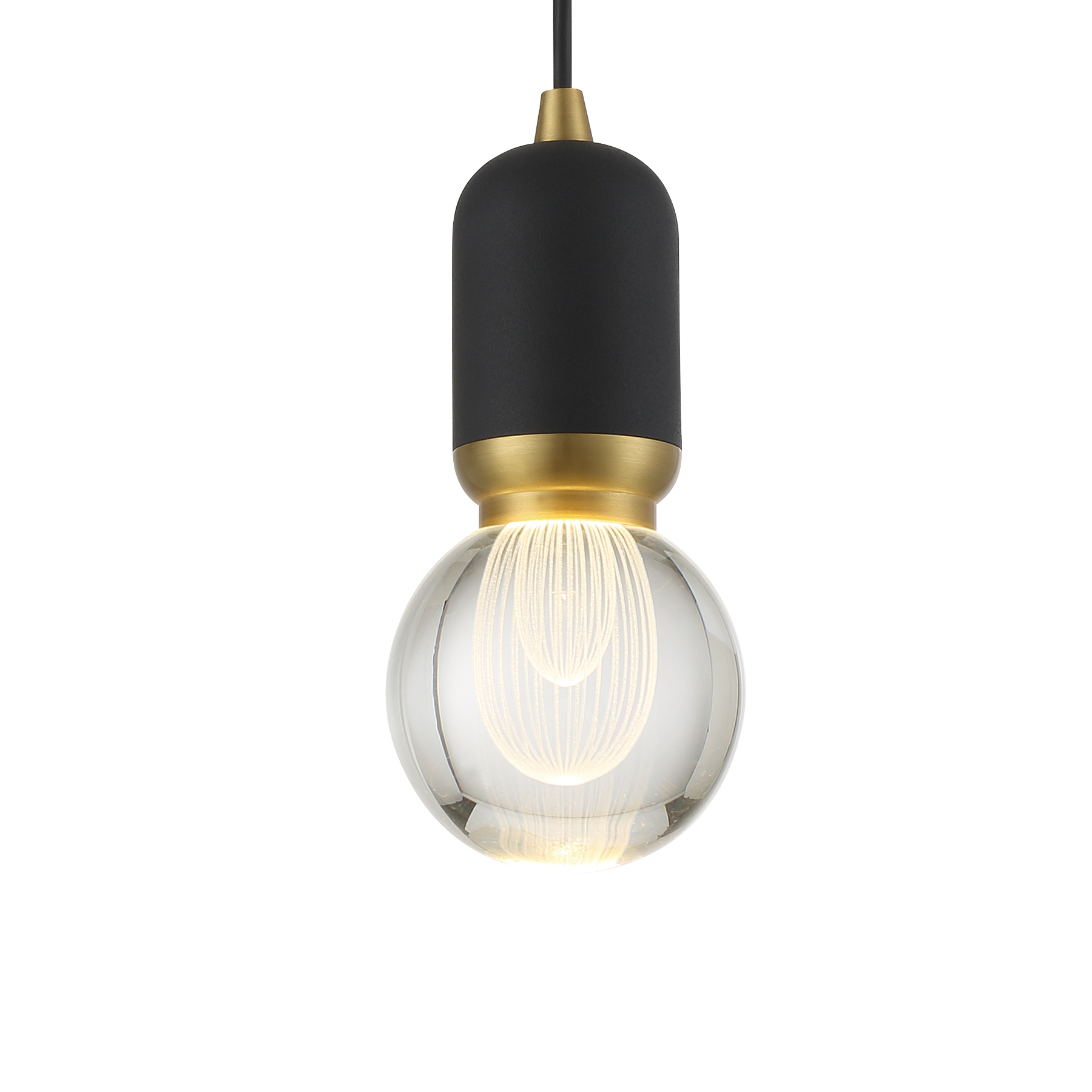 The Mixed Up mini pendant combines industrial-modern aesthetics with efficient LED technology. Its compact 4-inch width and distinctive sand coal and mountain gold finish make it perfect for task lighting or grouped installations.