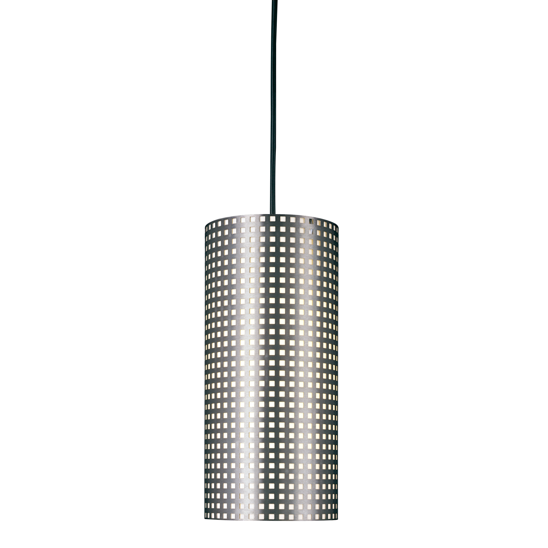 The Grid pendant combines transitional elegance with industrial edge through its perforated steel shade and brushed nickel finish. At just 6 inches wide, it's perfect for task lighting or clustered installations.