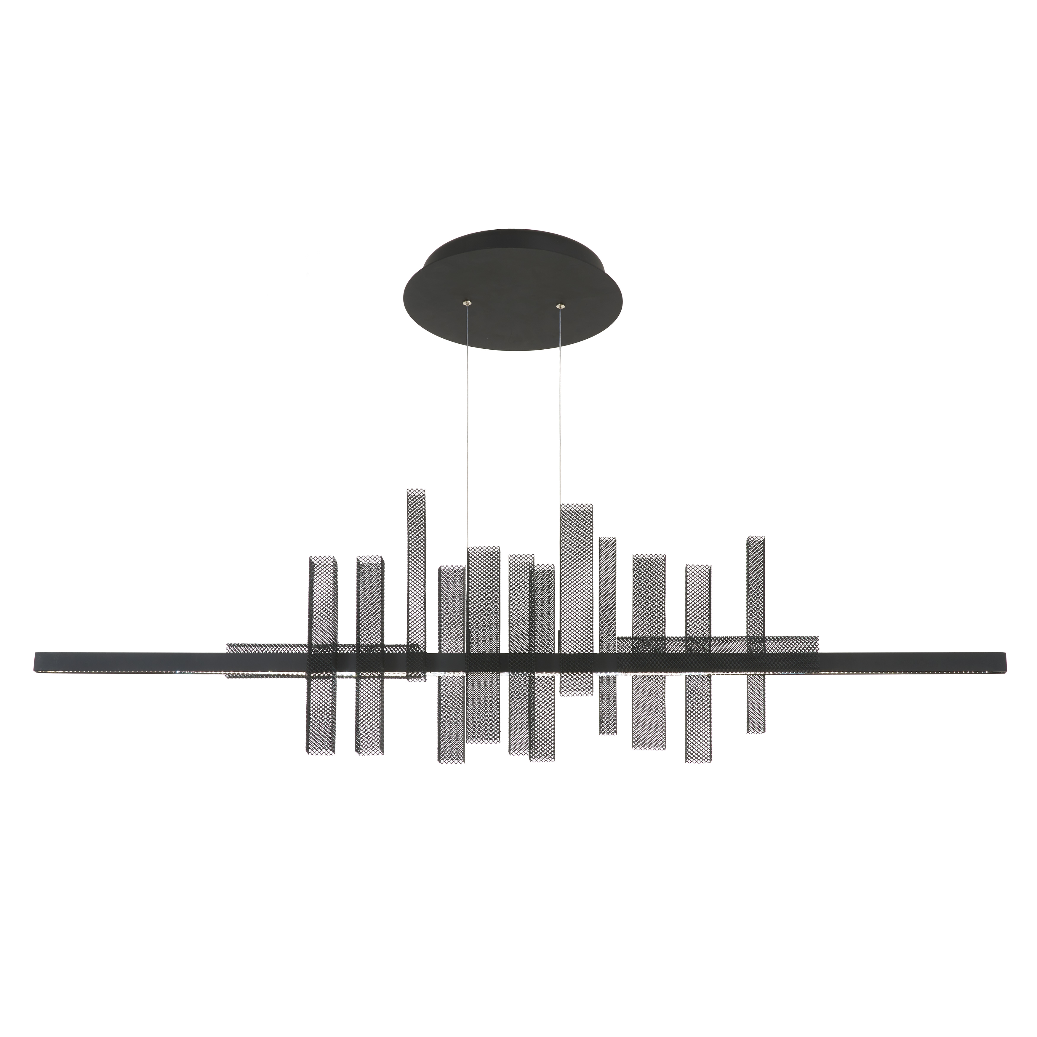 The Alambre LED Island Light delivers contemporary style with its elongated 48.5-inch profile and Coal Black finish. Perfect for kitchen islands and dining areas, this energy-efficient LED fixture combines modern minimalism with industrial edge.