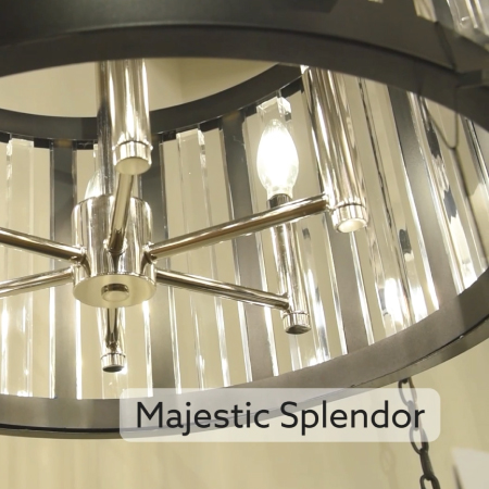 Majestic Splendor - 4 Light Pendant Fixture in Metal